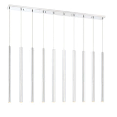 Forest LED 10 Light Linear Chandelier Chrome