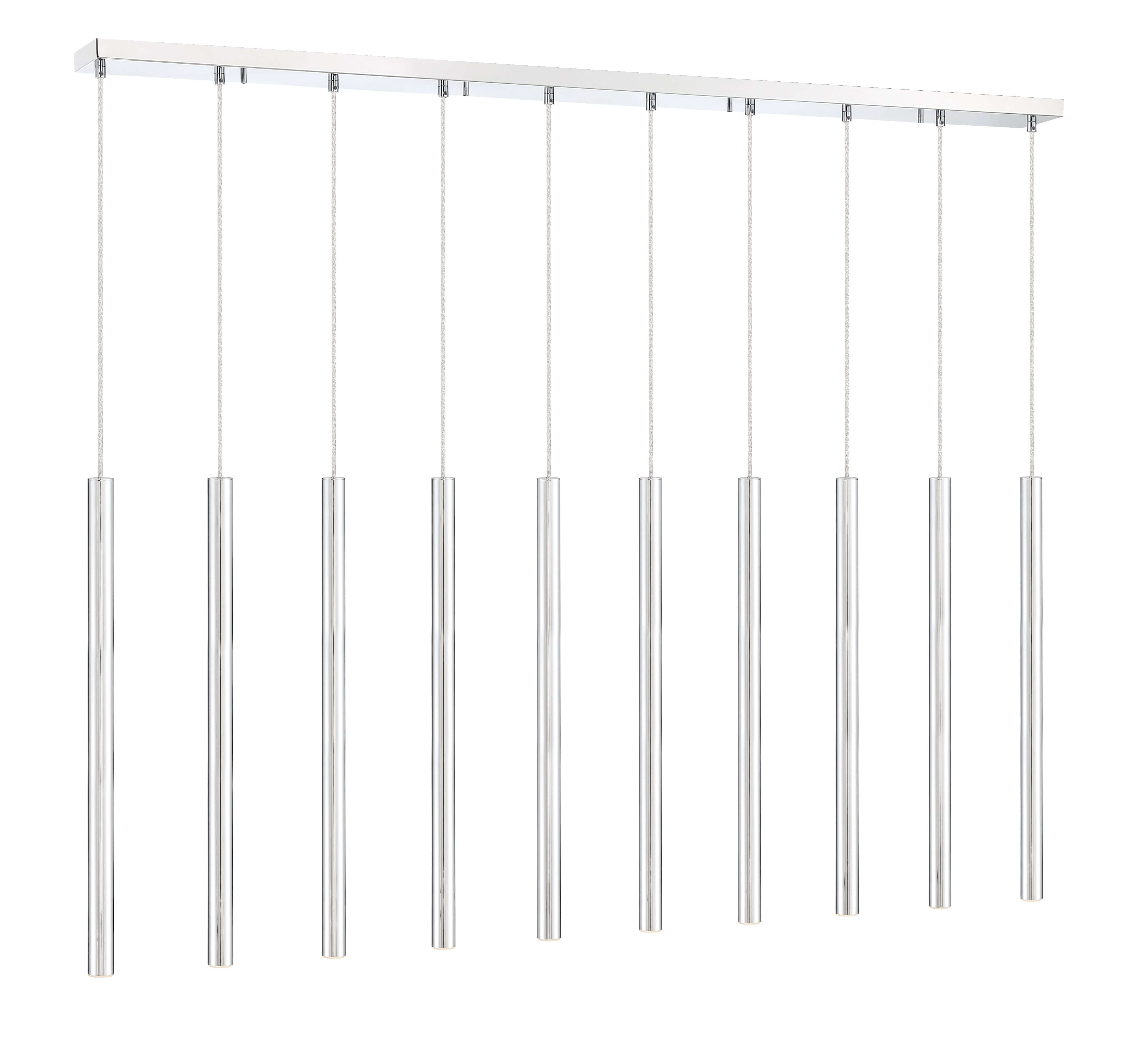 Forest LED 10 Light Linear Chandelier Chrome