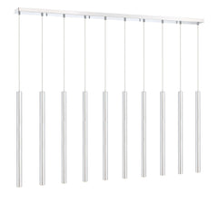 Forest LED 10 Light Linear Chandelier Chrome