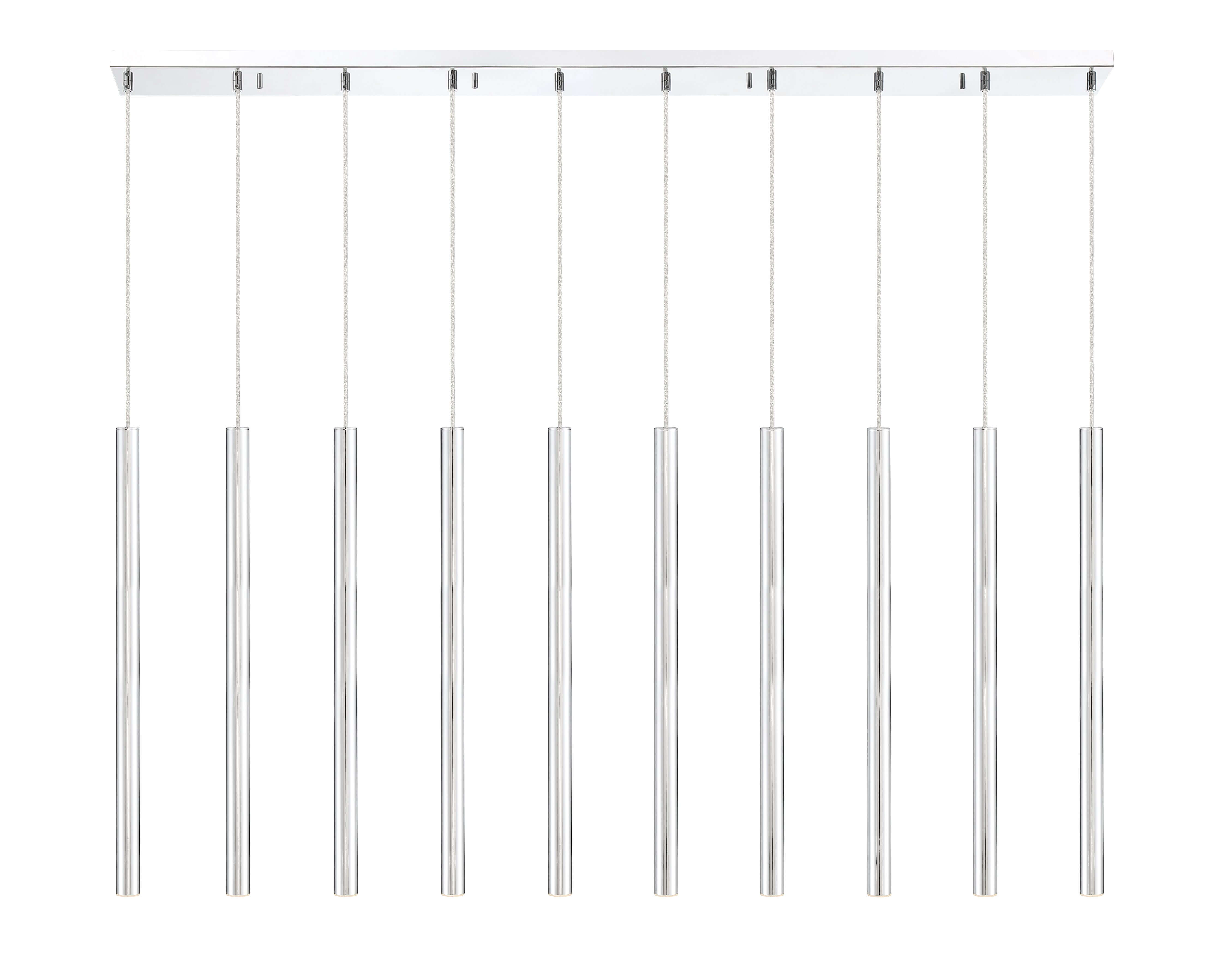 Forest LED 10 Light Linear Chandelier Chrome