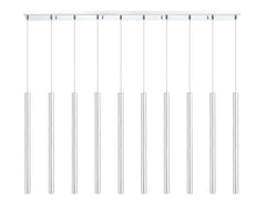Forest LED 10 Light Linear Chandelier Chrome