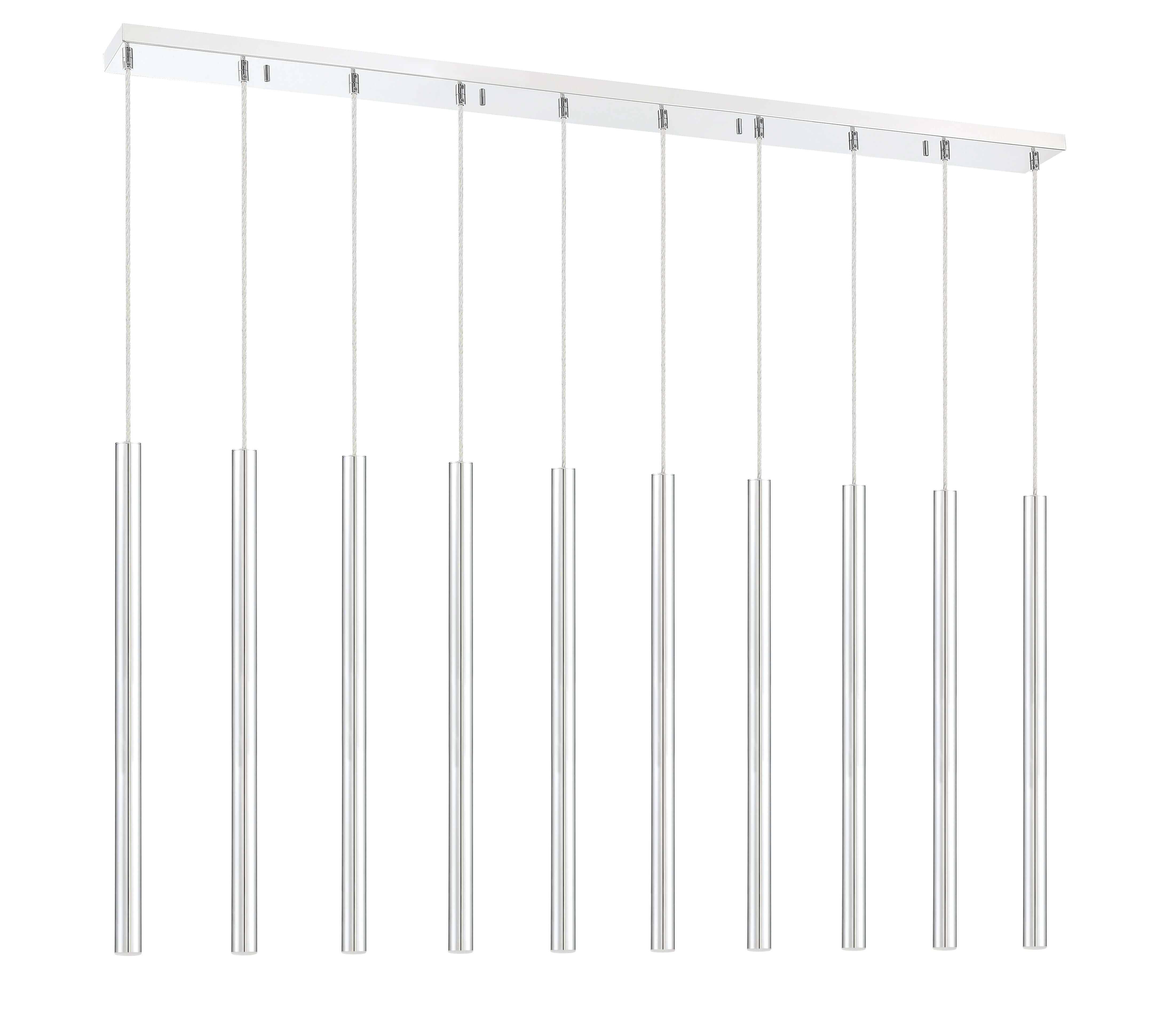 Forest LED 10 Light Linear Chandelier Chrome