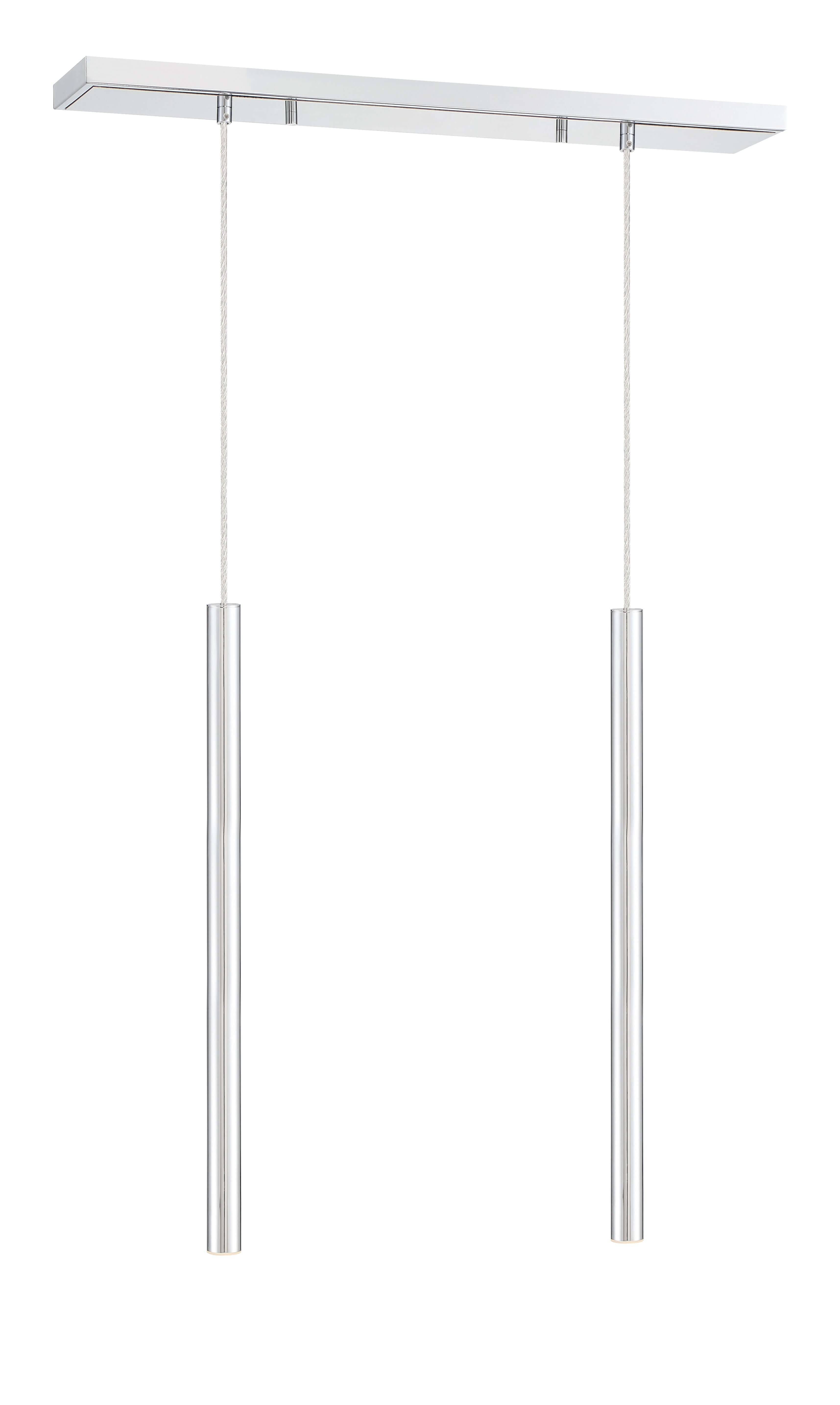 Forest LED 2 Light Linear Chandelier Chrome