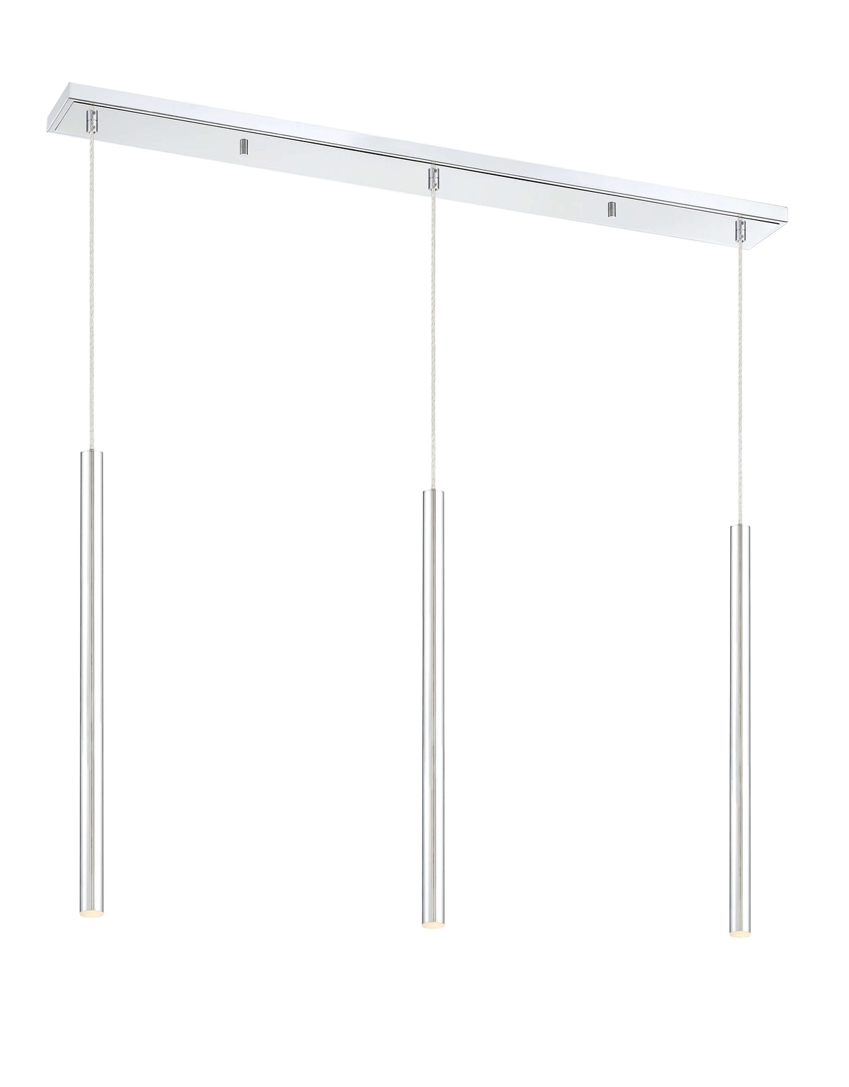 Forest LED 3 Light Linear Chandelier Chrome