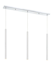 Forest LED 3 Light Linear Chandelier Chrome