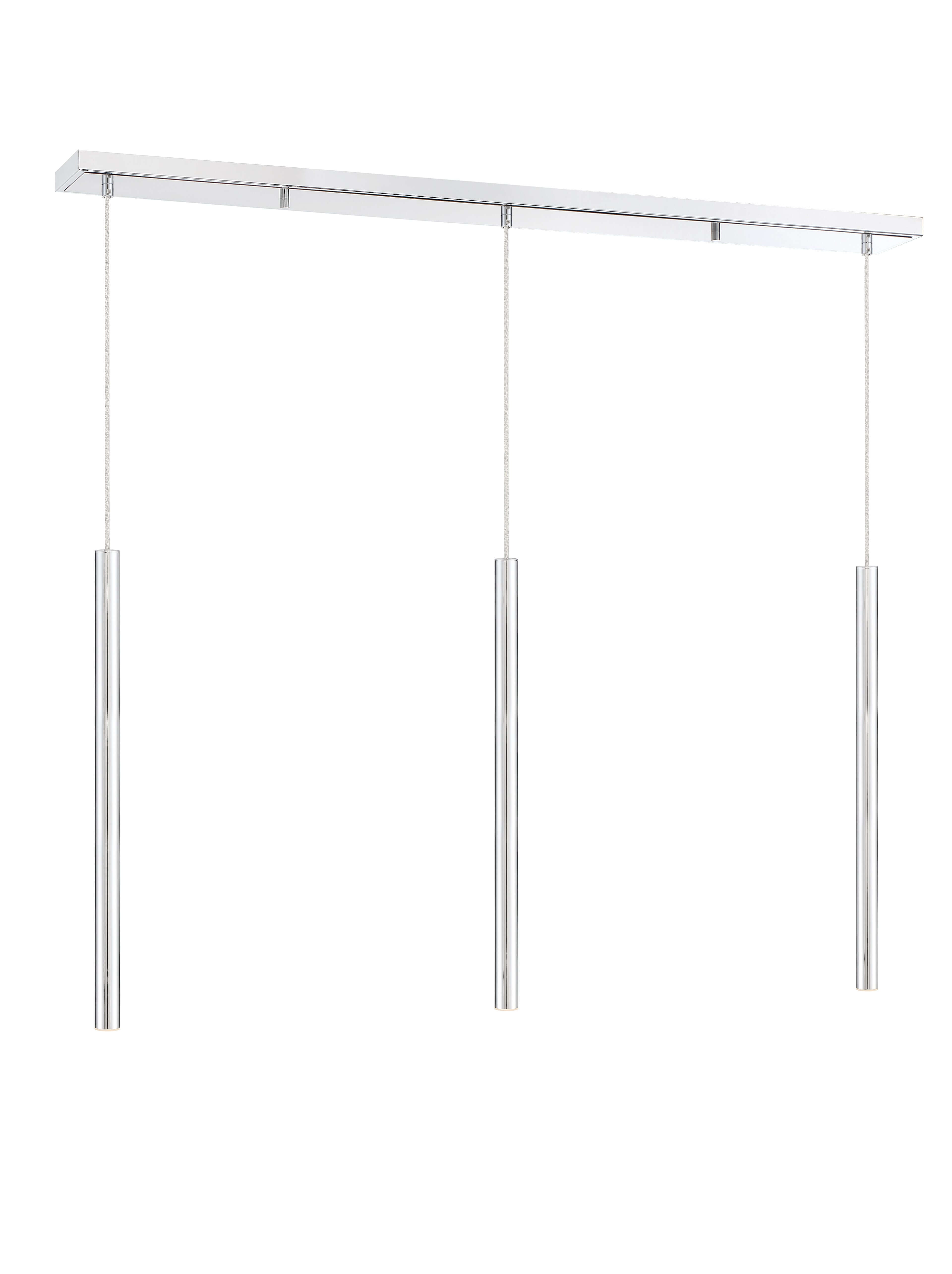 Forest LED 3 Light Linear Chandelier Chrome