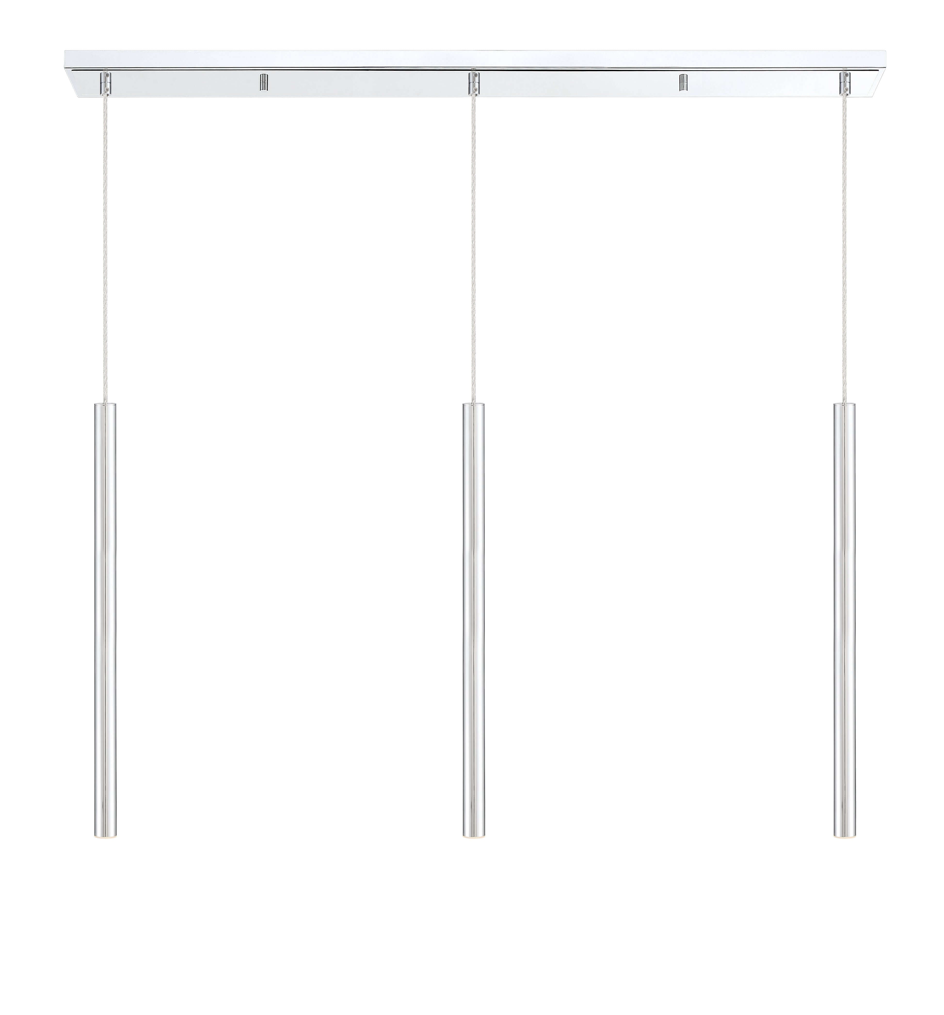 Forest LED 3 Light Linear Chandelier Chrome