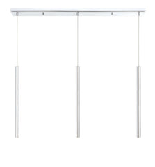 Forest LED 3 Light Linear Chandelier Chrome