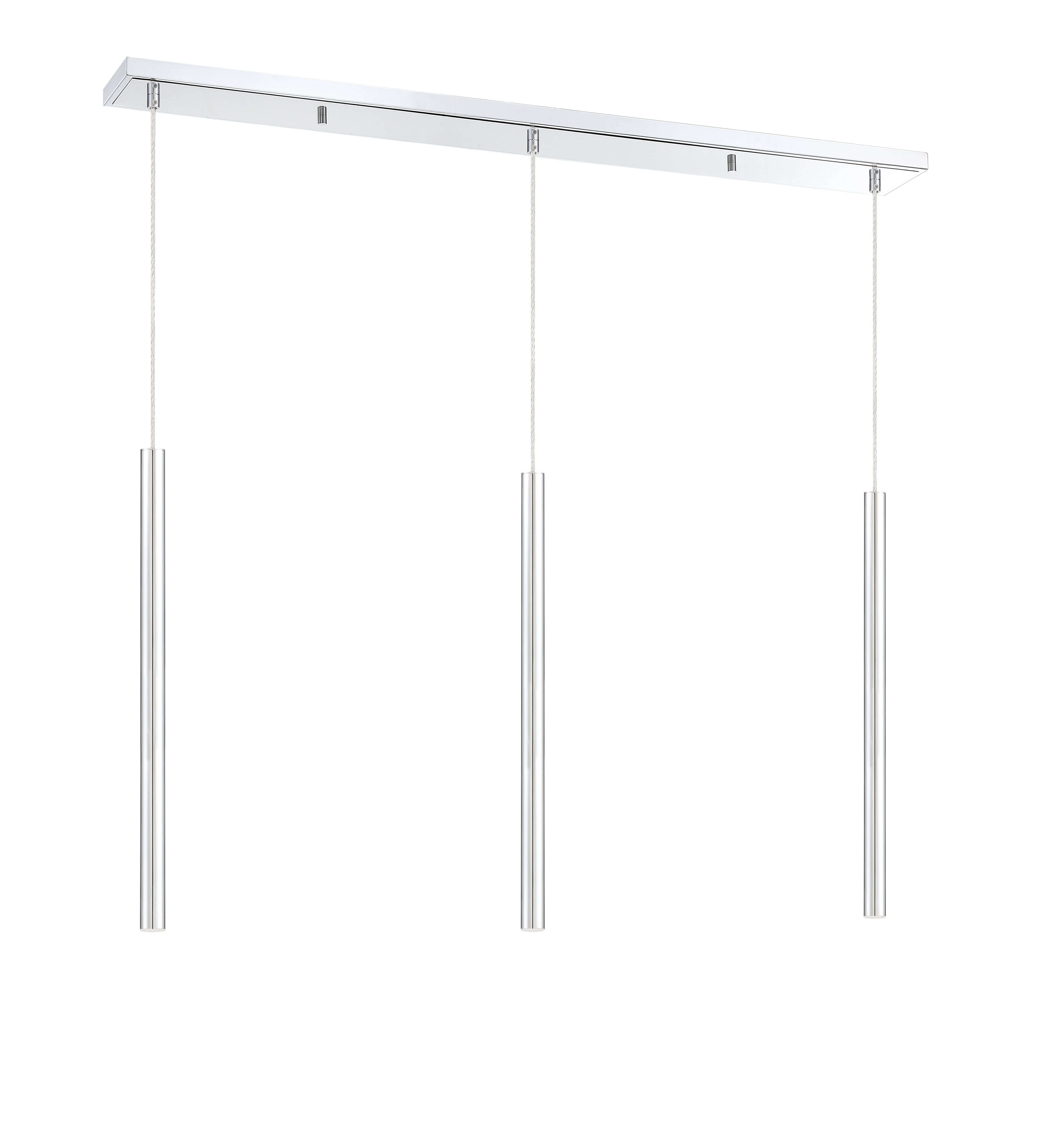 Forest LED 3 Light Linear Chandelier Chrome