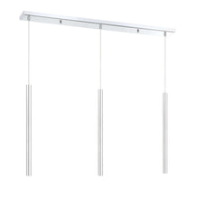 Forest LED 3 Light Linear Chandelier Chrome