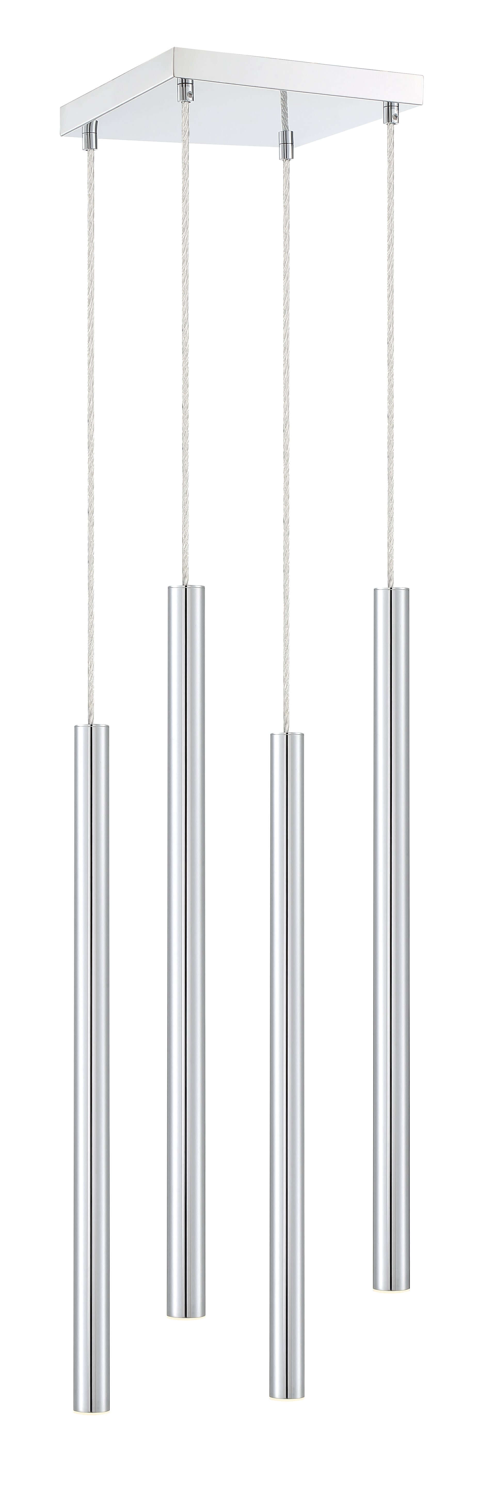 Forest LED 4 Light Chandelier Chrome