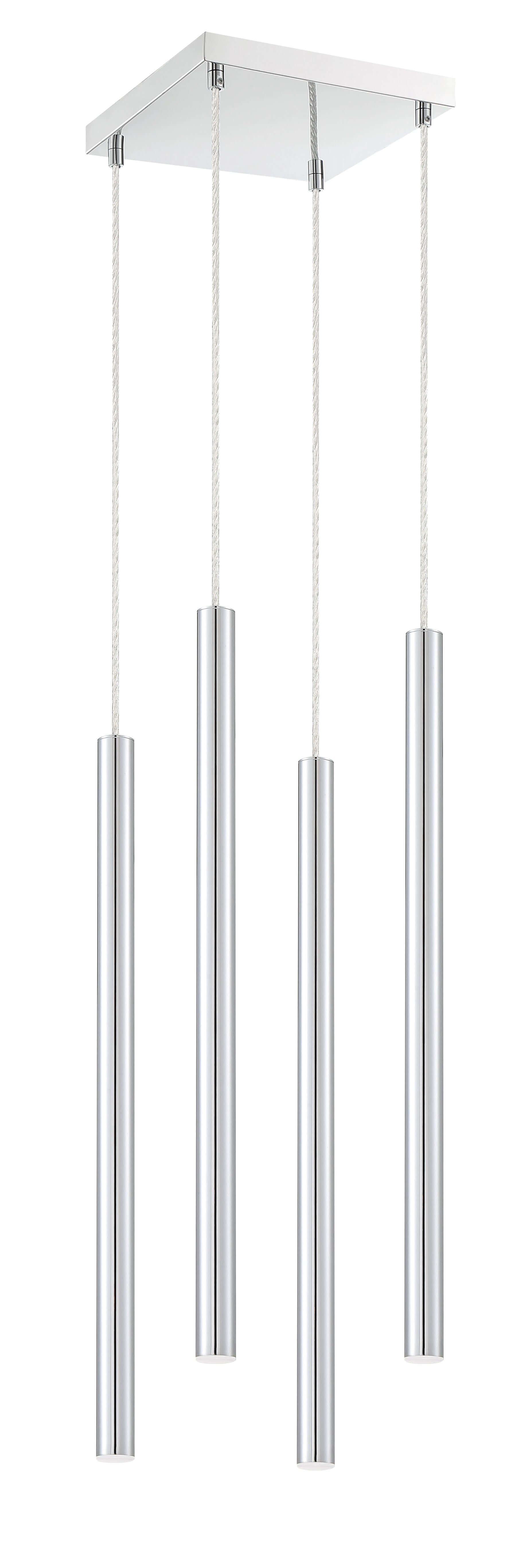 Forest LED 4 Light Chandelier Chrome