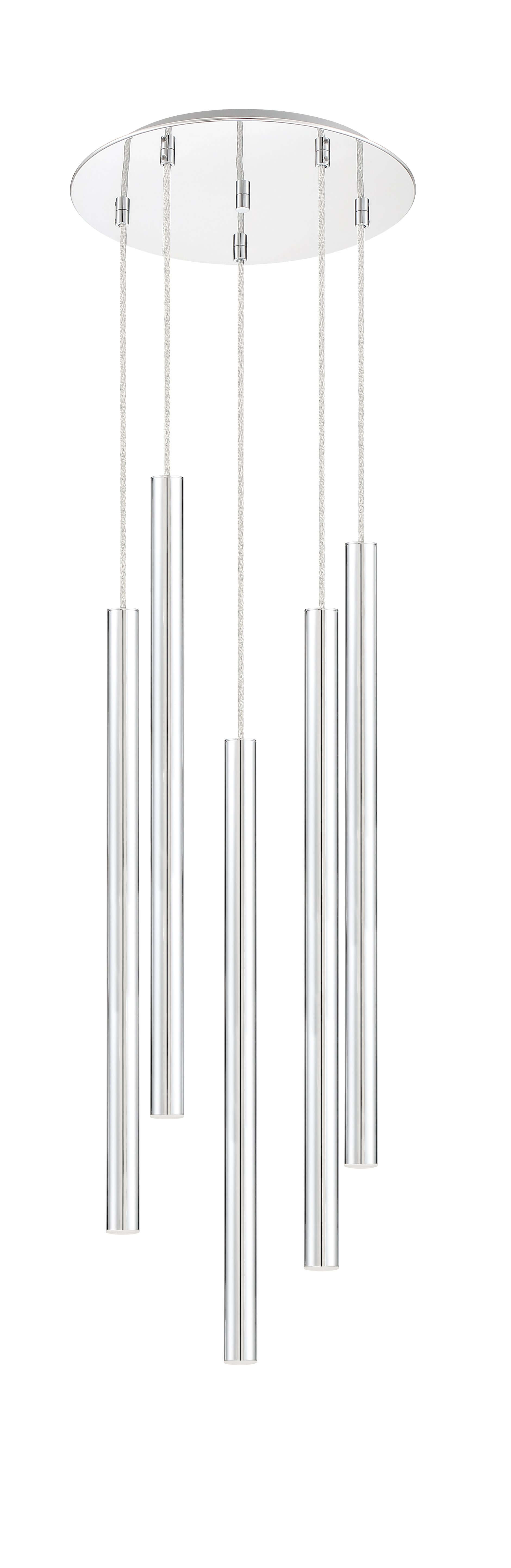 Forest LED 5 Light Chandelier Chrome