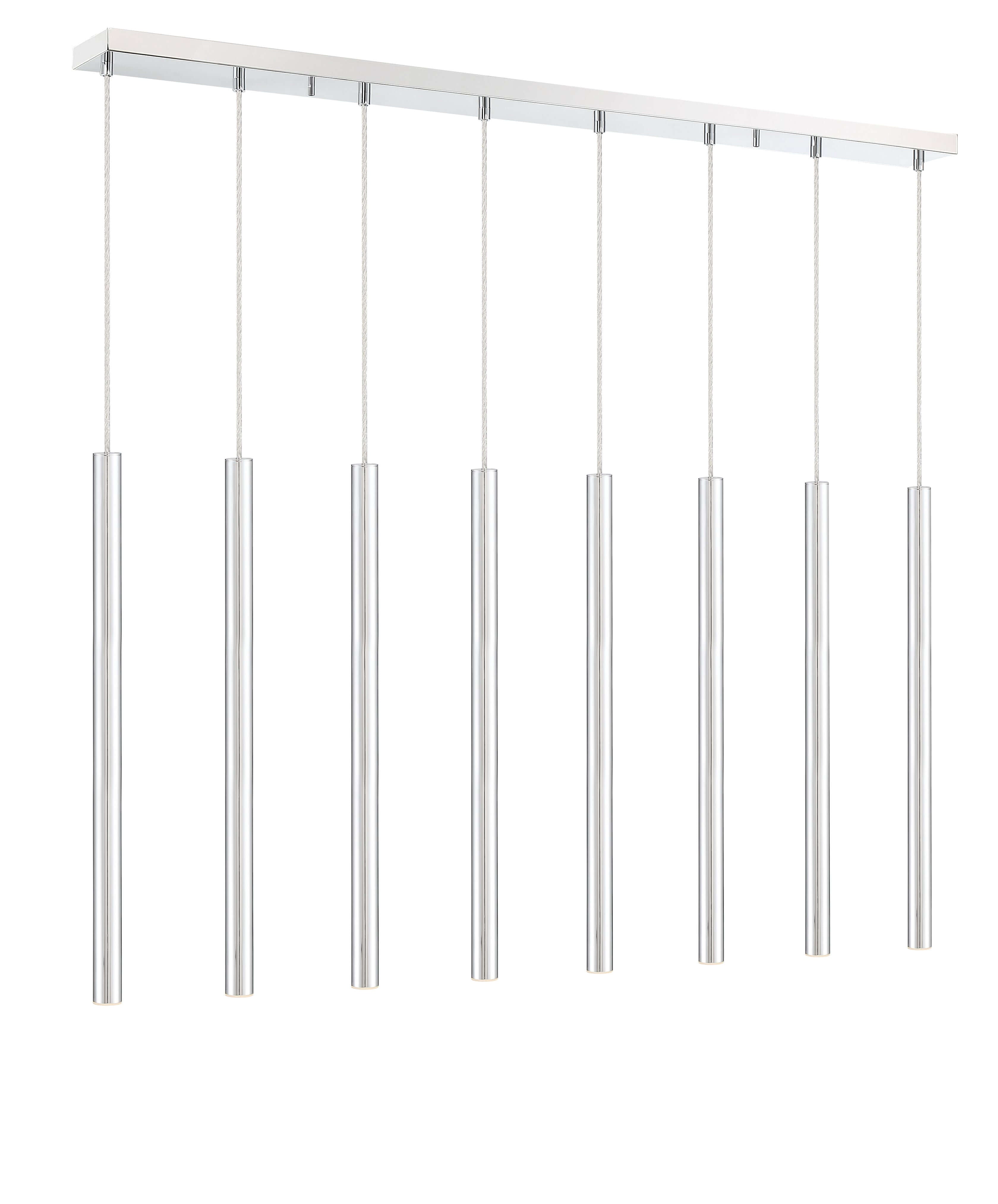 Forest LED 8 Light Linear Chandelier Chrome