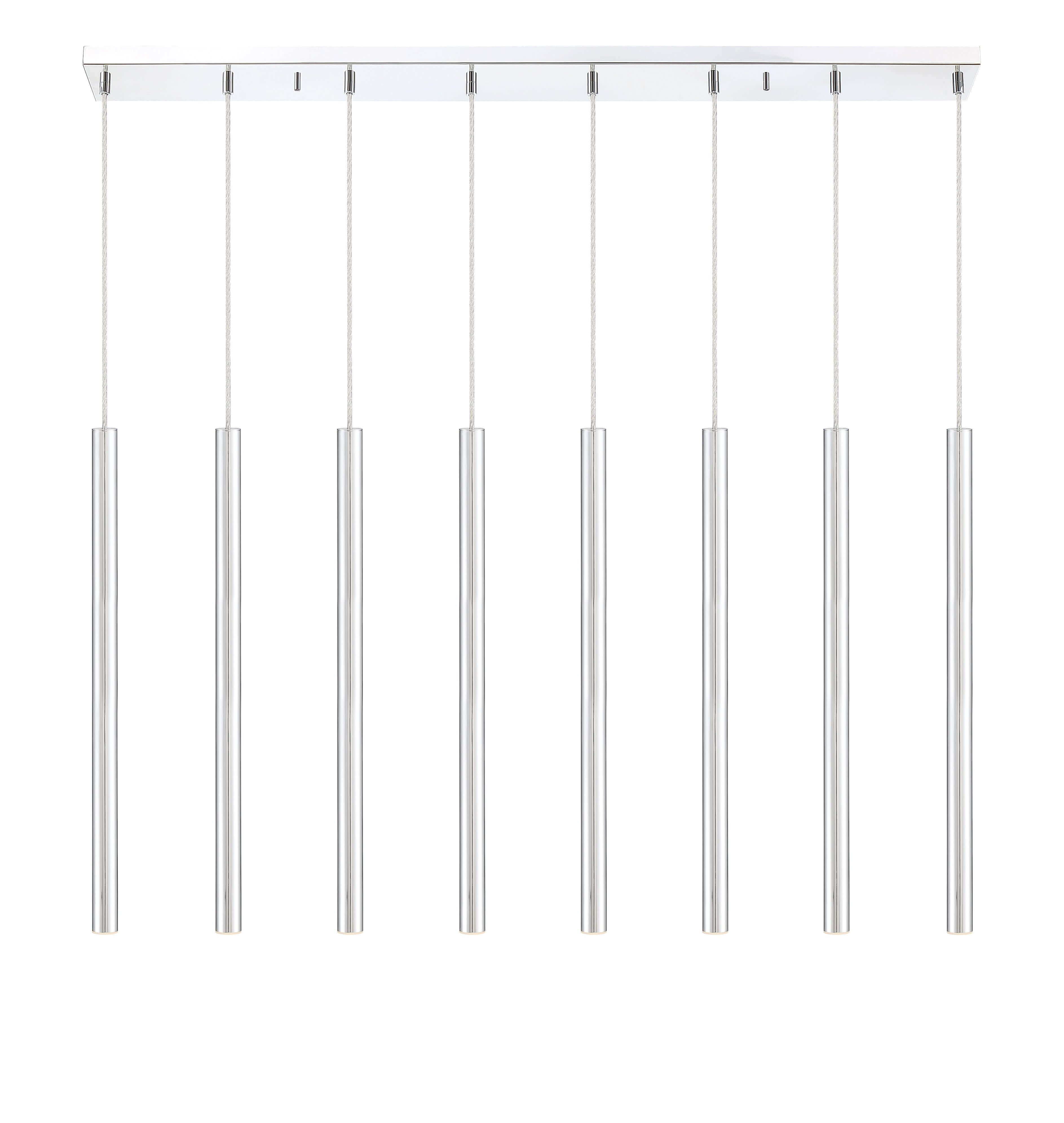 Forest LED 8 Light Linear Chandelier Chrome