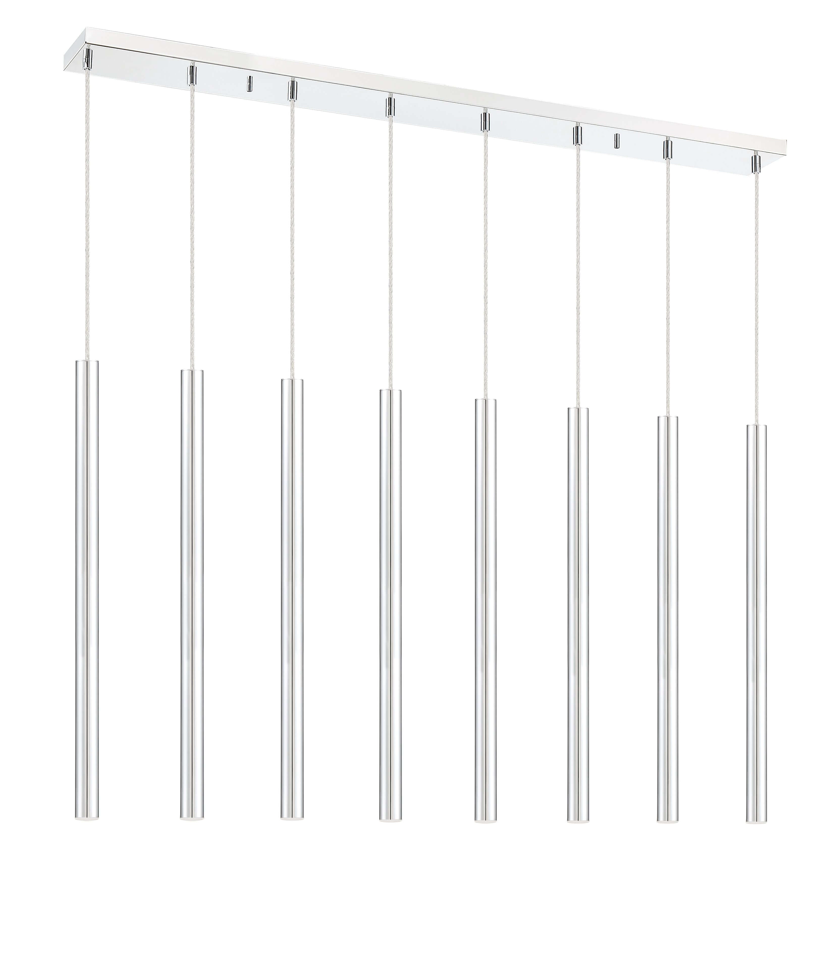 Forest LED 8 Light Linear Chandelier Chrome