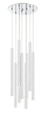 Forest LED 9 Light Chandelier Chrome