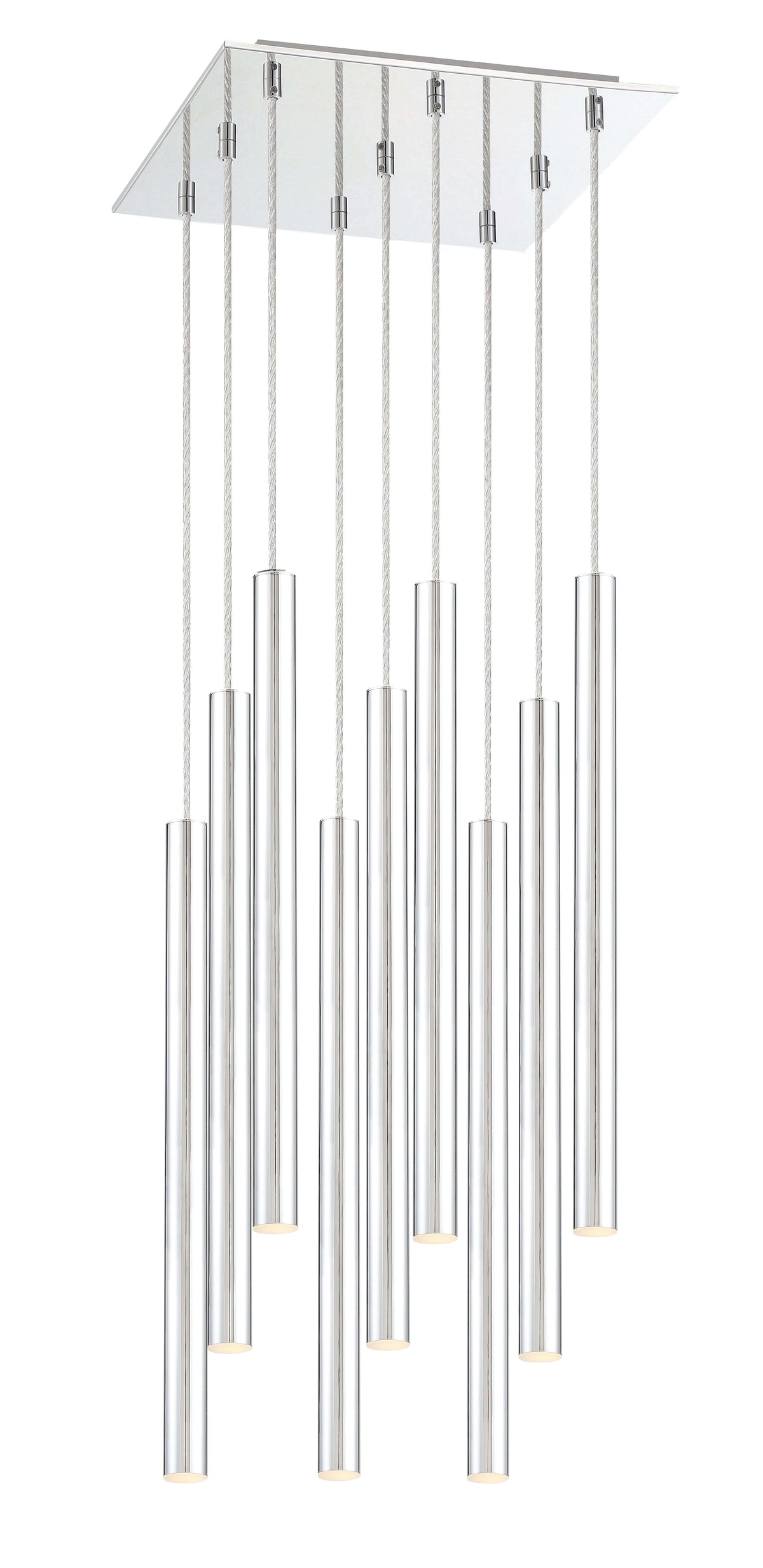 Forest LED 9 Light Chandelier Chrome