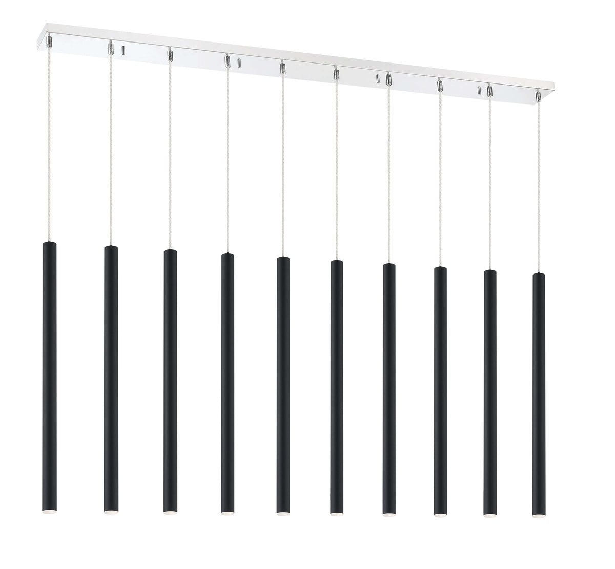 Forest LED 10 Light Linear Chandelier Chrome