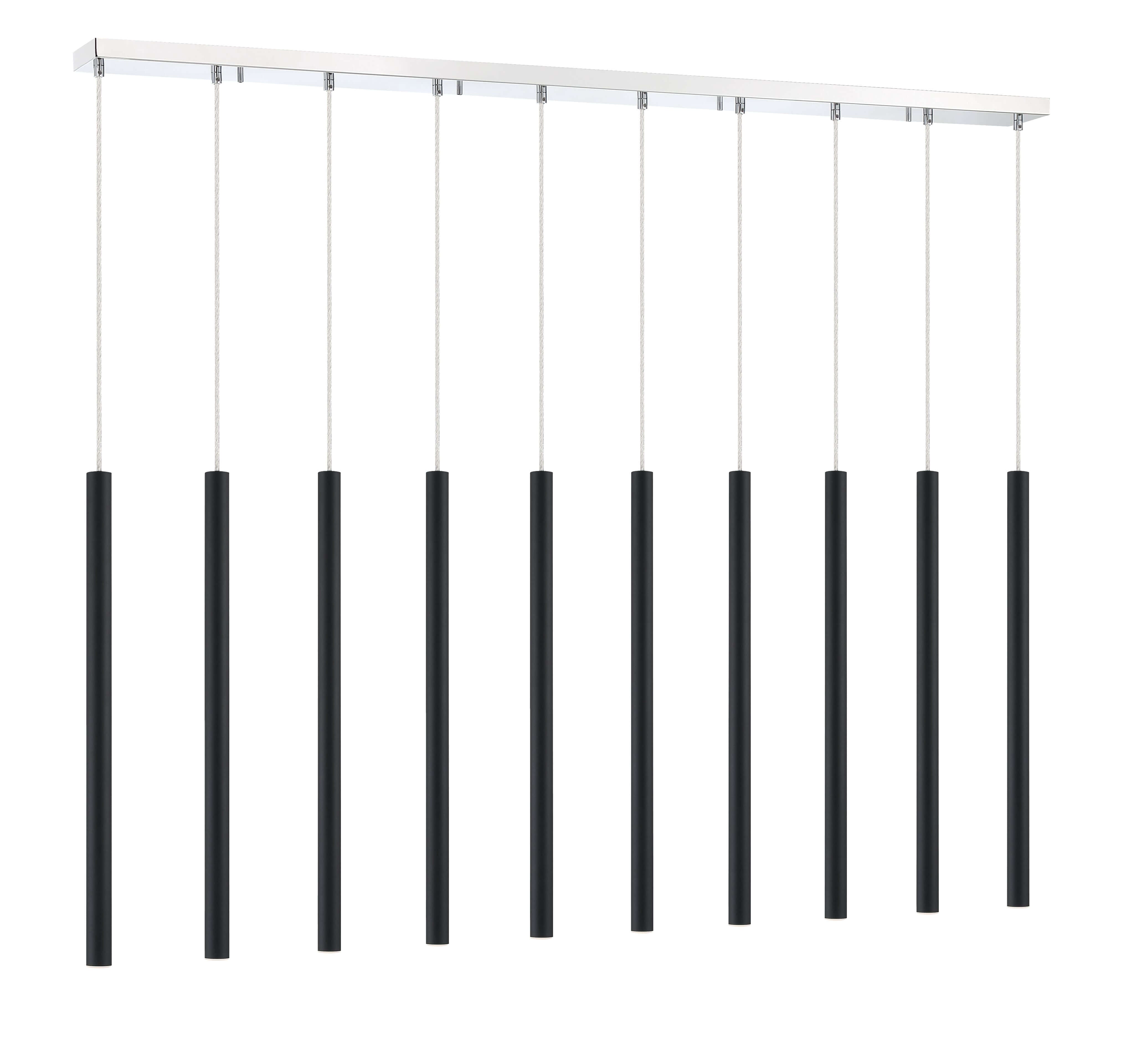 Forest LED 10 Light Linear Chandelier Chrome