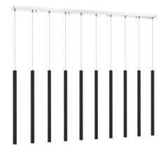 Forest LED 10 Light Linear Chandelier Chrome