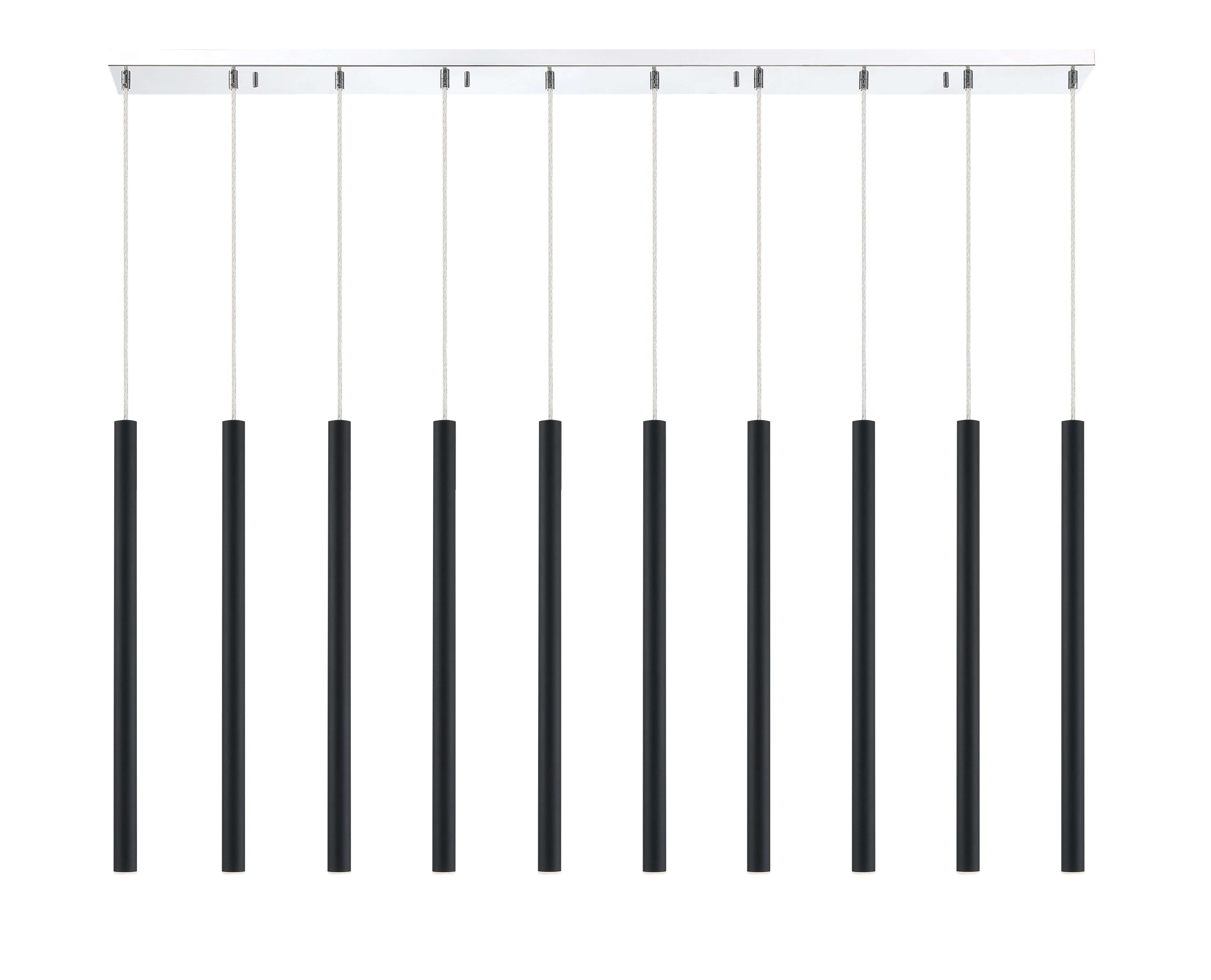 Forest LED 10 Light Linear Chandelier Chrome