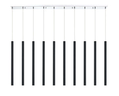 Forest LED 10 Light Linear Chandelier Chrome