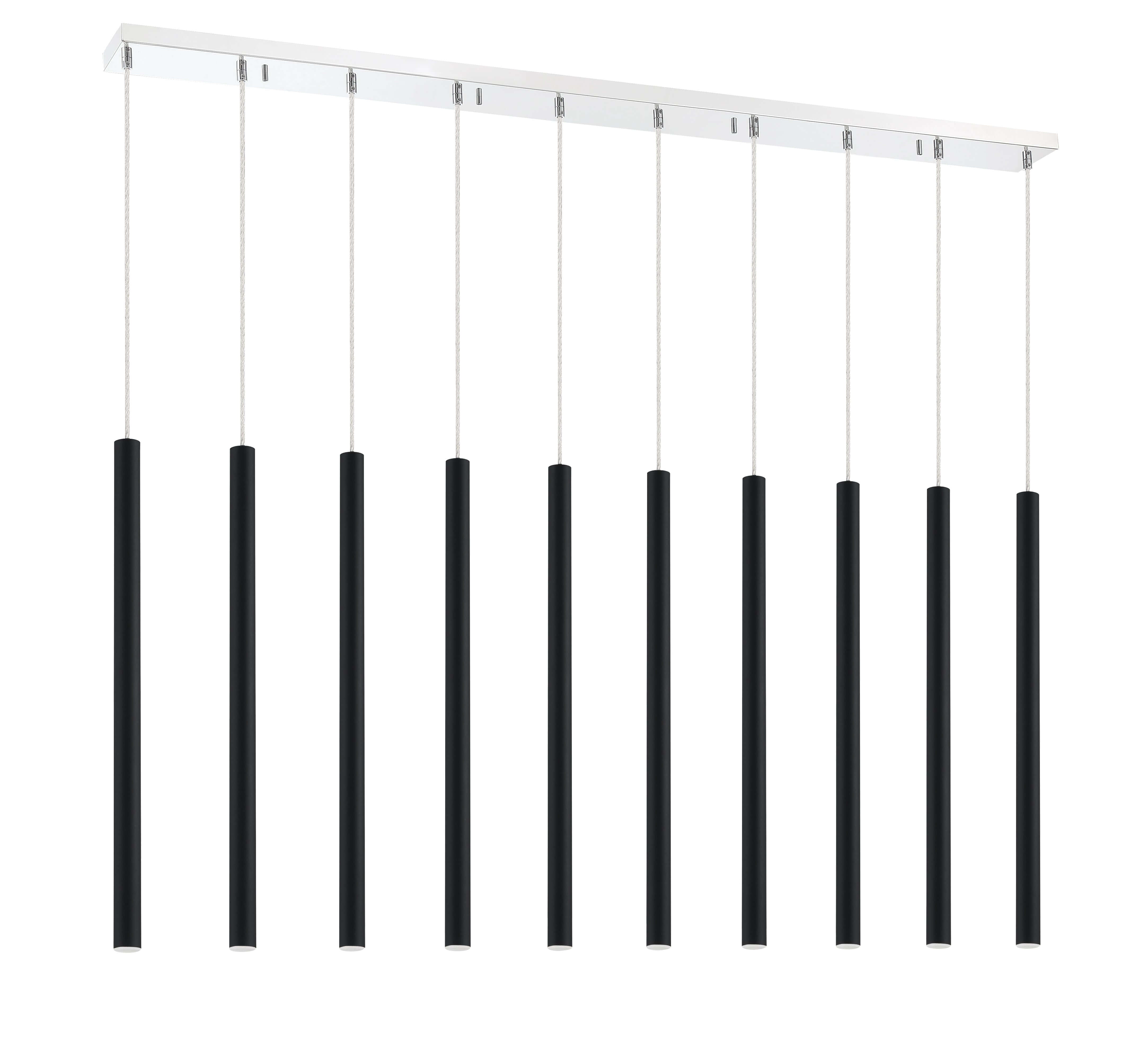 Forest LED 10 Light Linear Chandelier Chrome