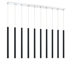 Forest LED 10 Light Linear Chandelier Chrome
