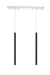 Forest LED 2 Light Linear Chandelier Chrome