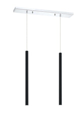 Forest LED 2 Light Linear Chandelier Chrome