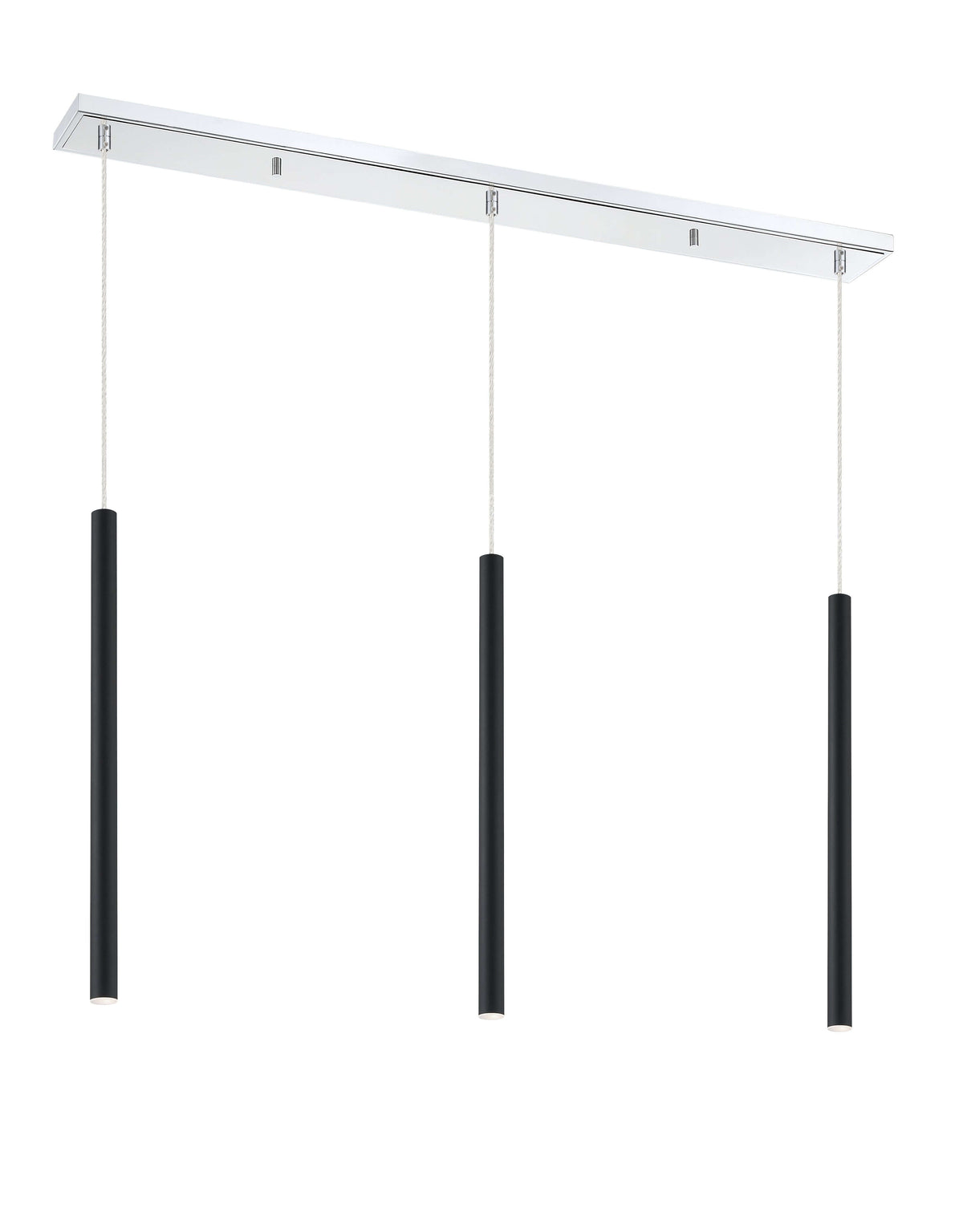 Forest LED 3 Light Linear Chandelier Chrome