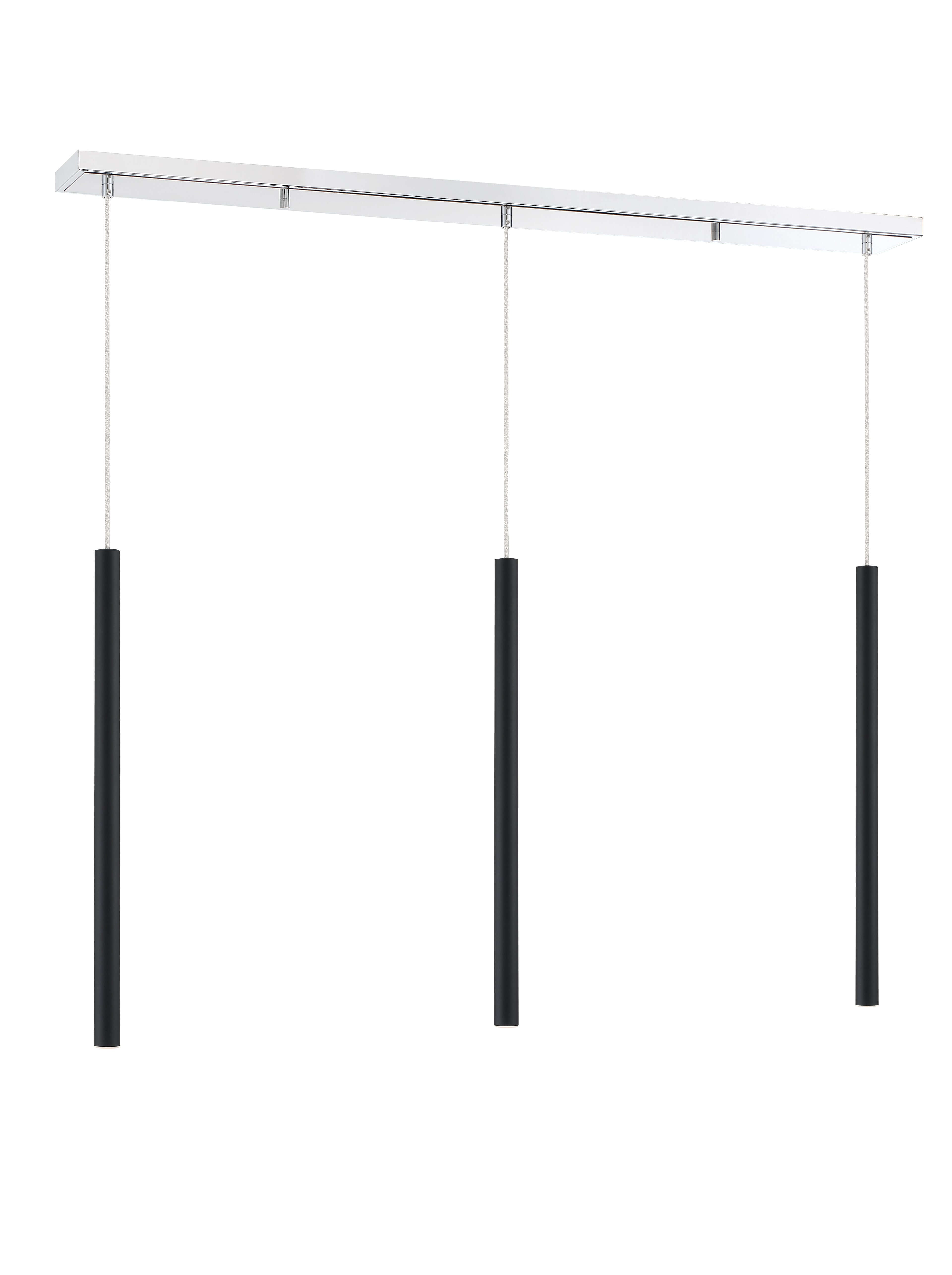 Forest LED 3 Light Linear Chandelier Chrome