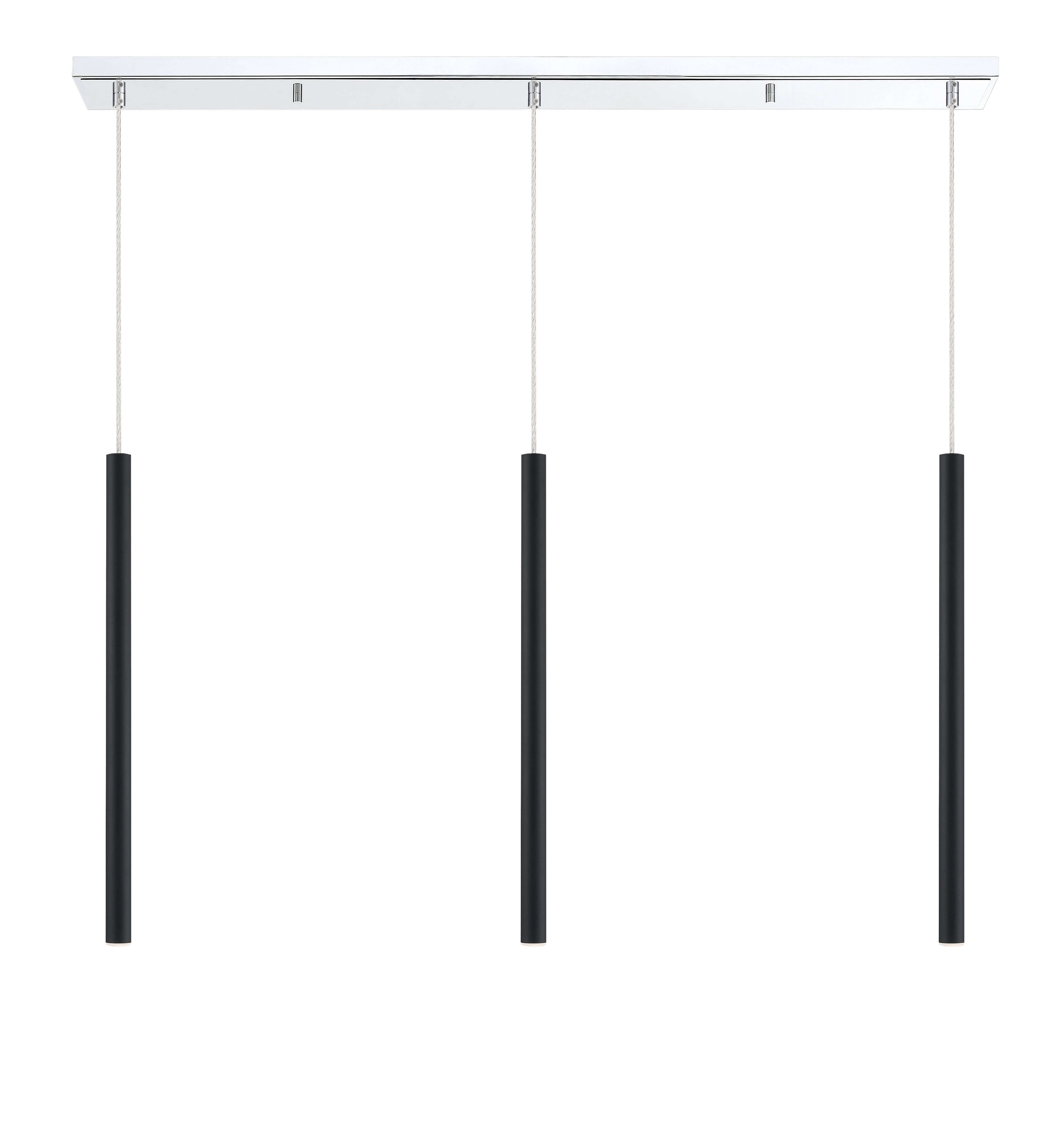 Forest LED 3 Light Linear Chandelier Chrome
