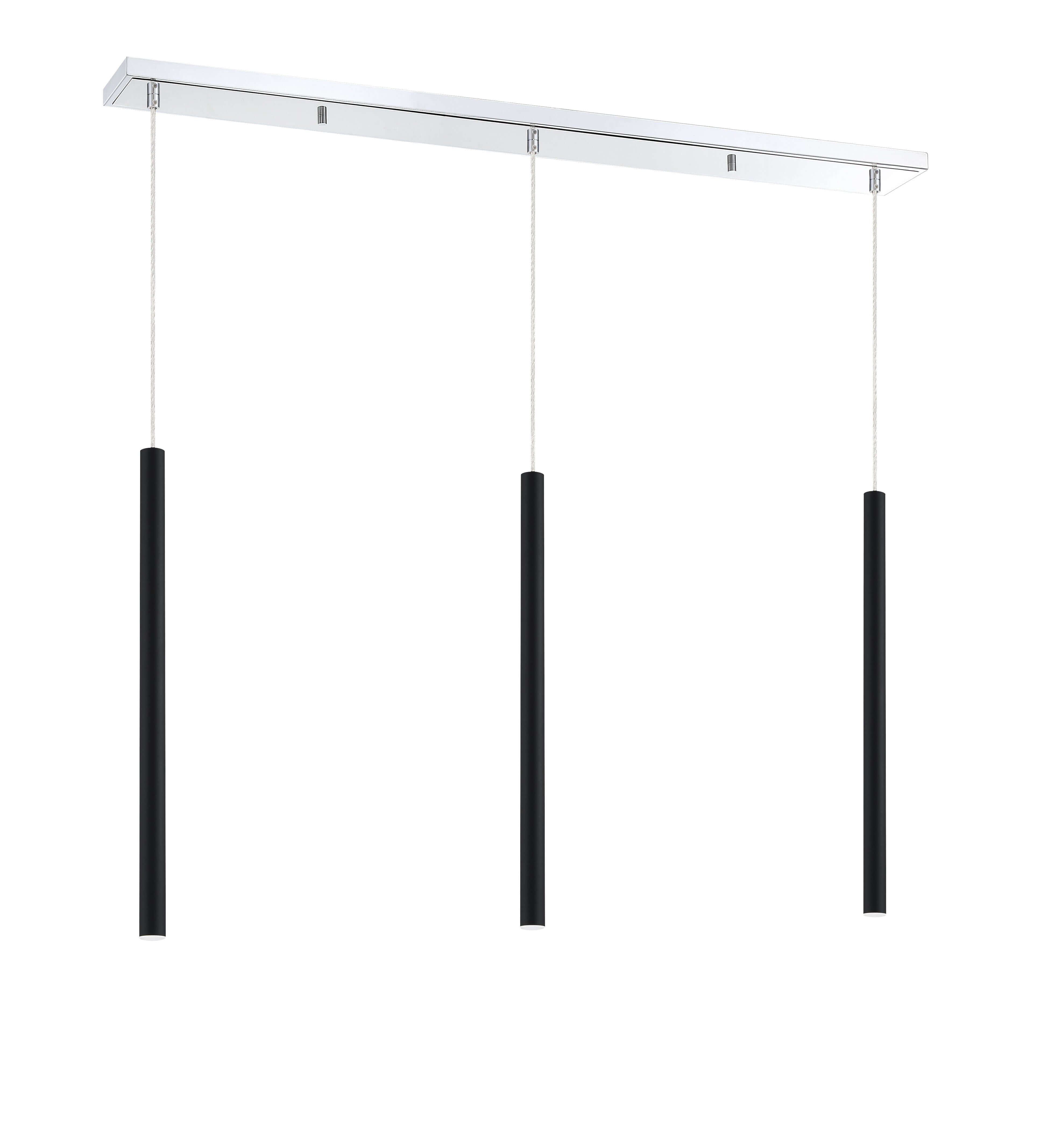 Forest LED 3 Light Linear Chandelier Chrome
