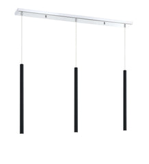 Forest LED 3 Light Linear Chandelier Chrome