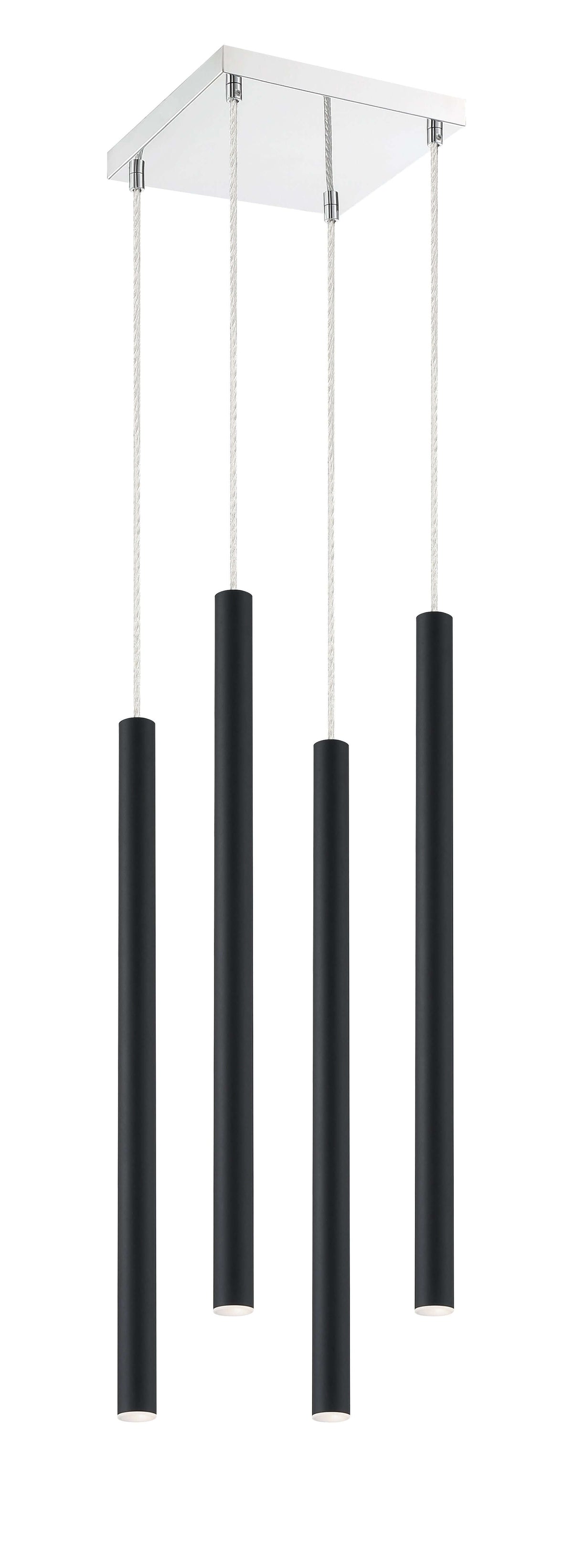Forest LED 4 Light Chandelier Chrome