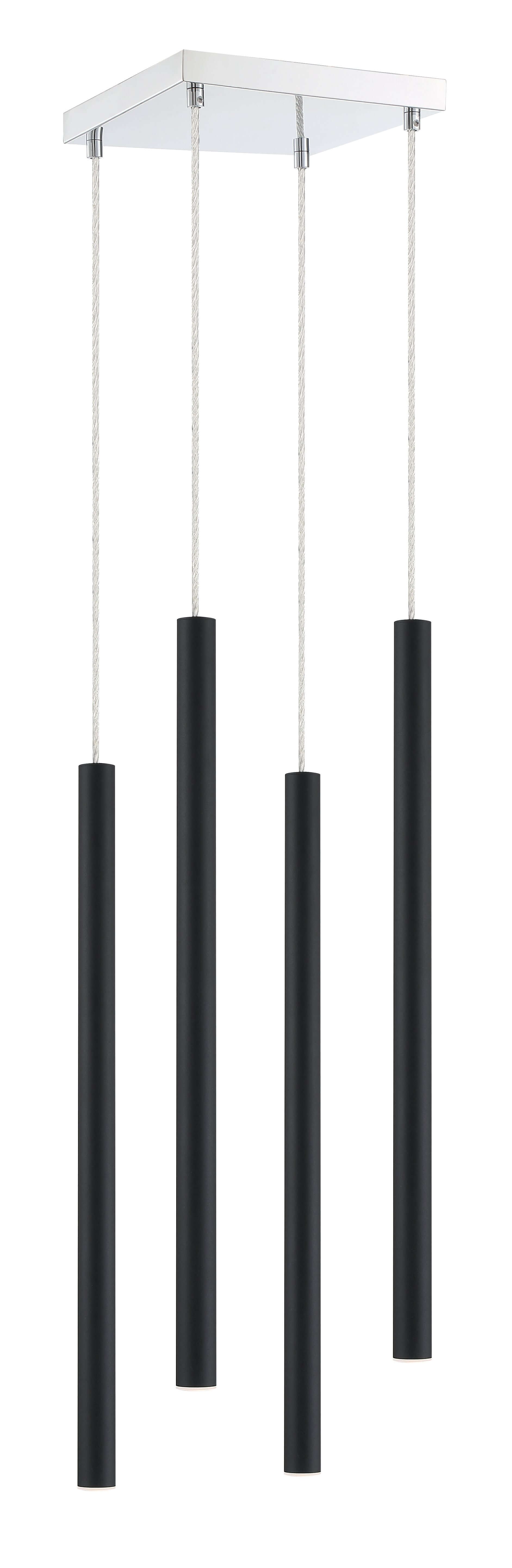 Forest LED 4 Light Chandelier Chrome