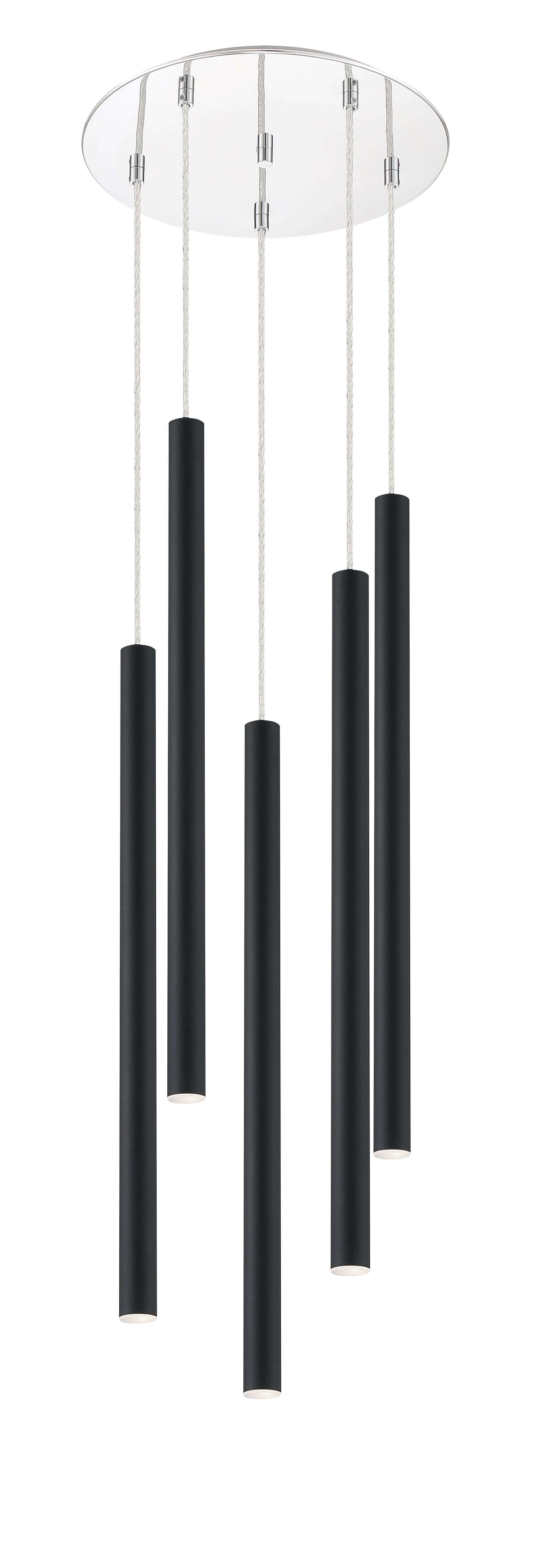 Forest LED 5 Light Chandelier Chrome