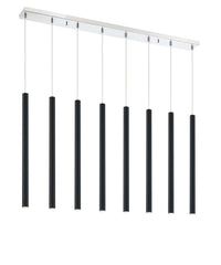 Forest LED 8 Light Linear Chandelier Chrome