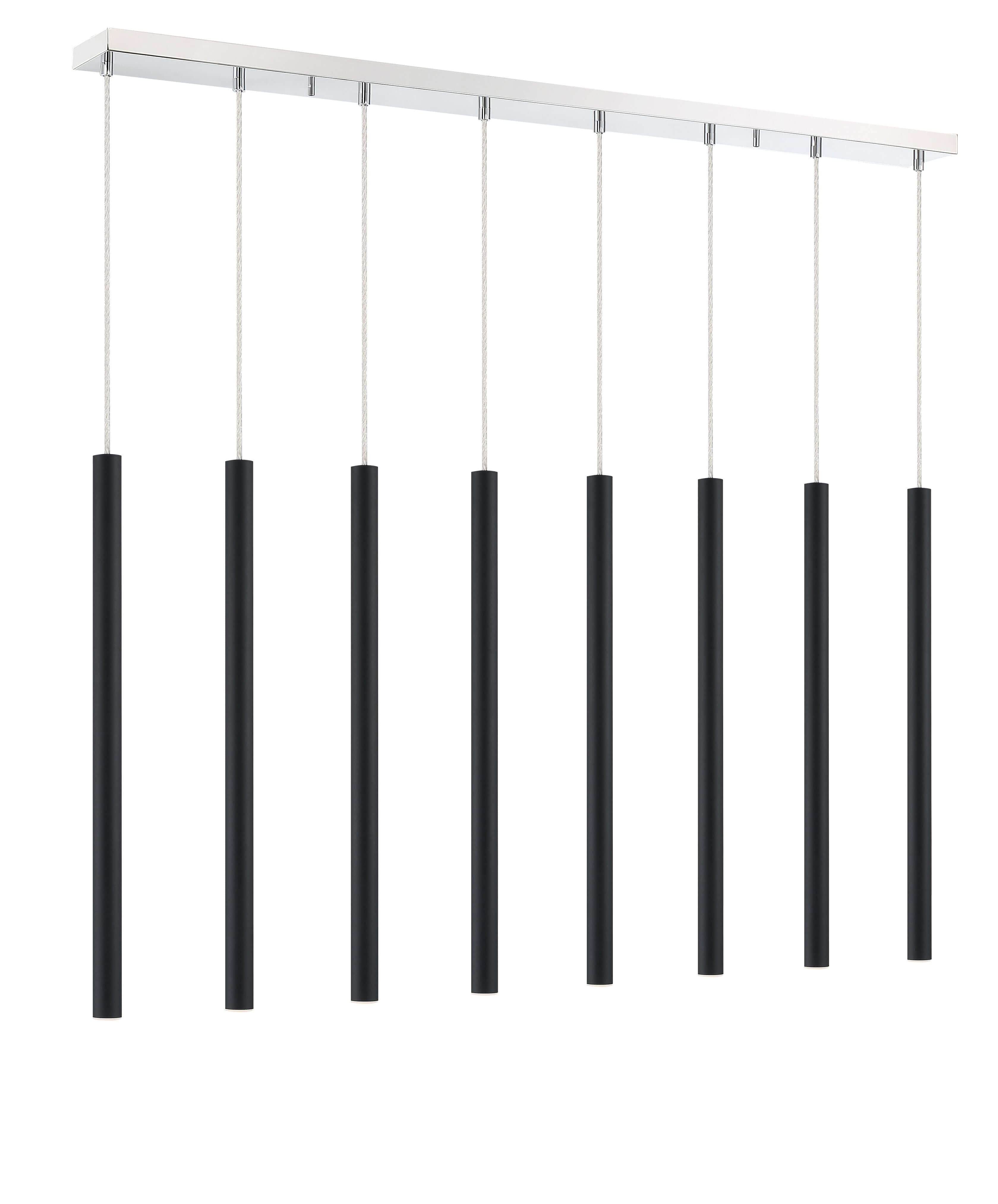 Forest LED 8 Light Linear Chandelier Chrome