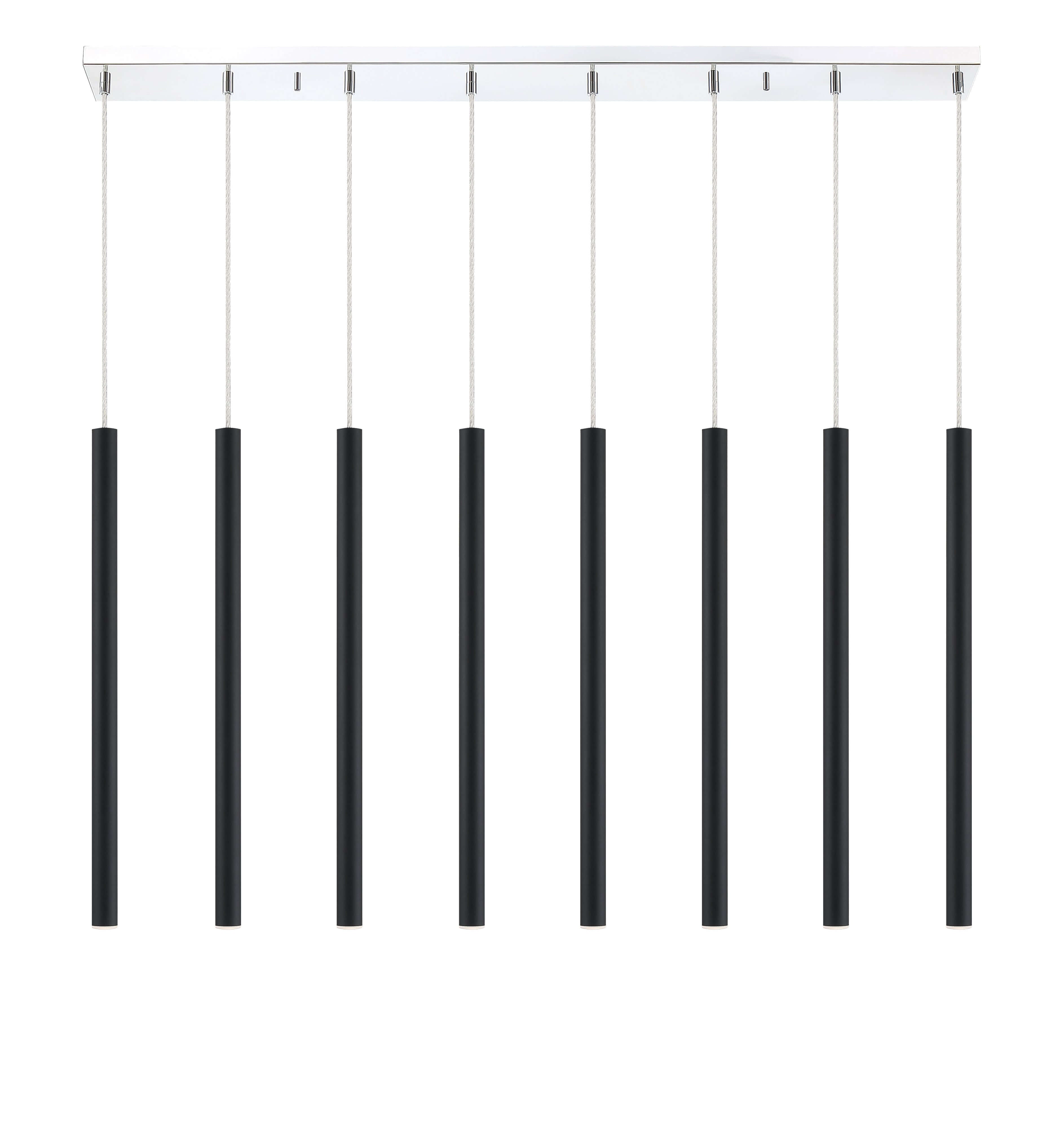 Forest LED 8 Light Linear Chandelier Chrome