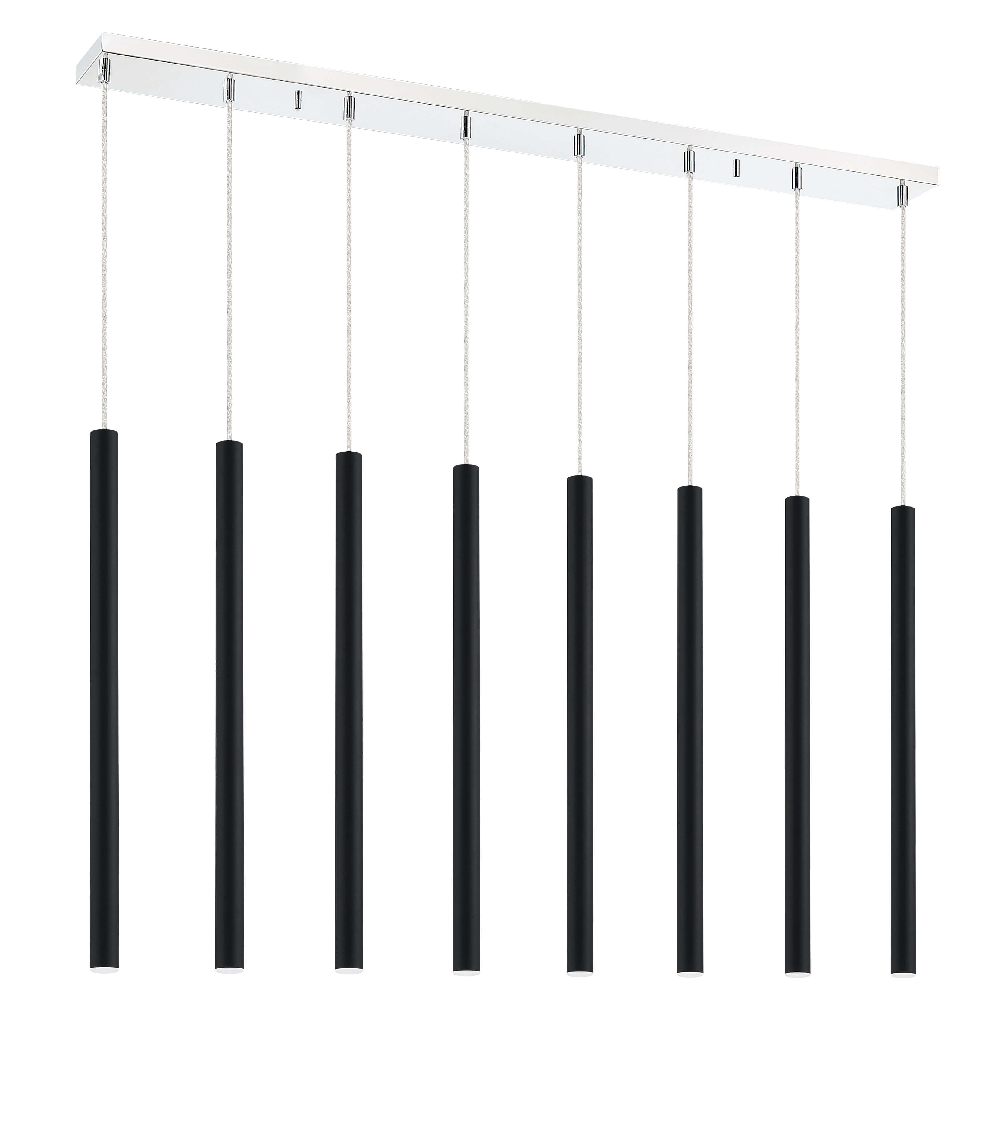 Forest LED 8 Light Linear Chandelier Chrome