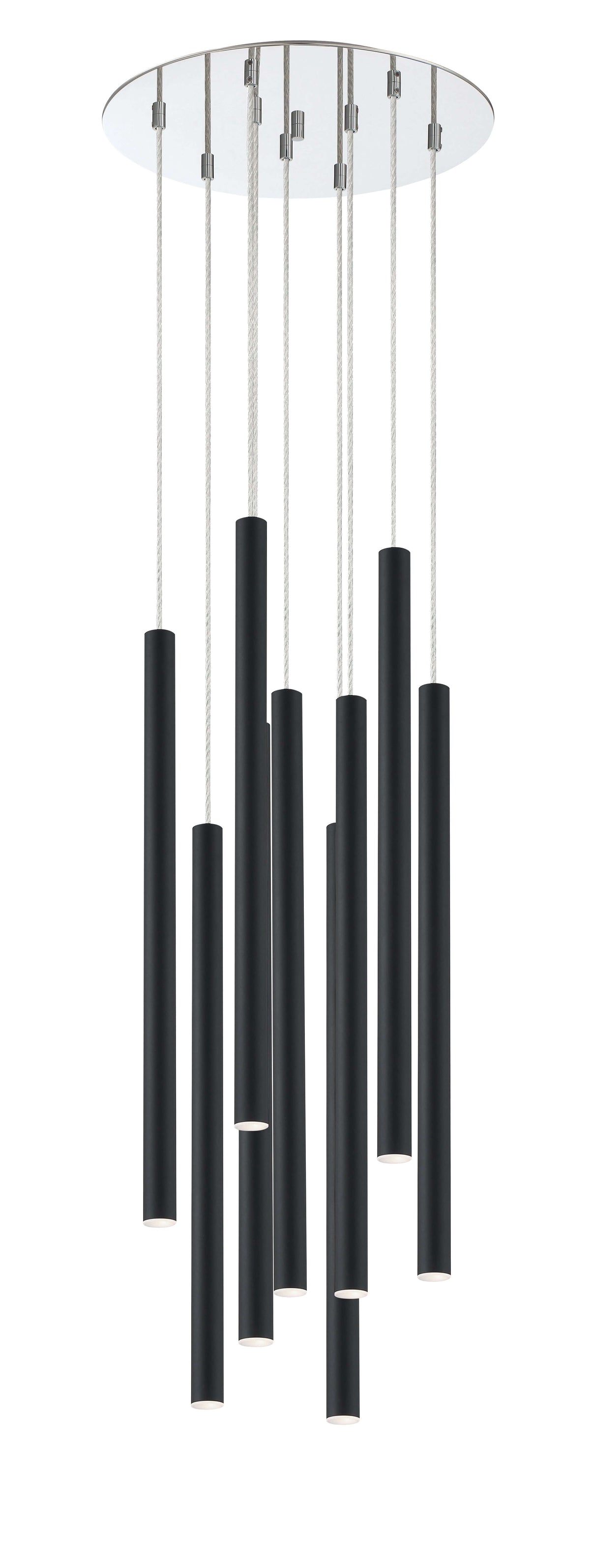 Forest LED 9 Light Chandelier Chrome