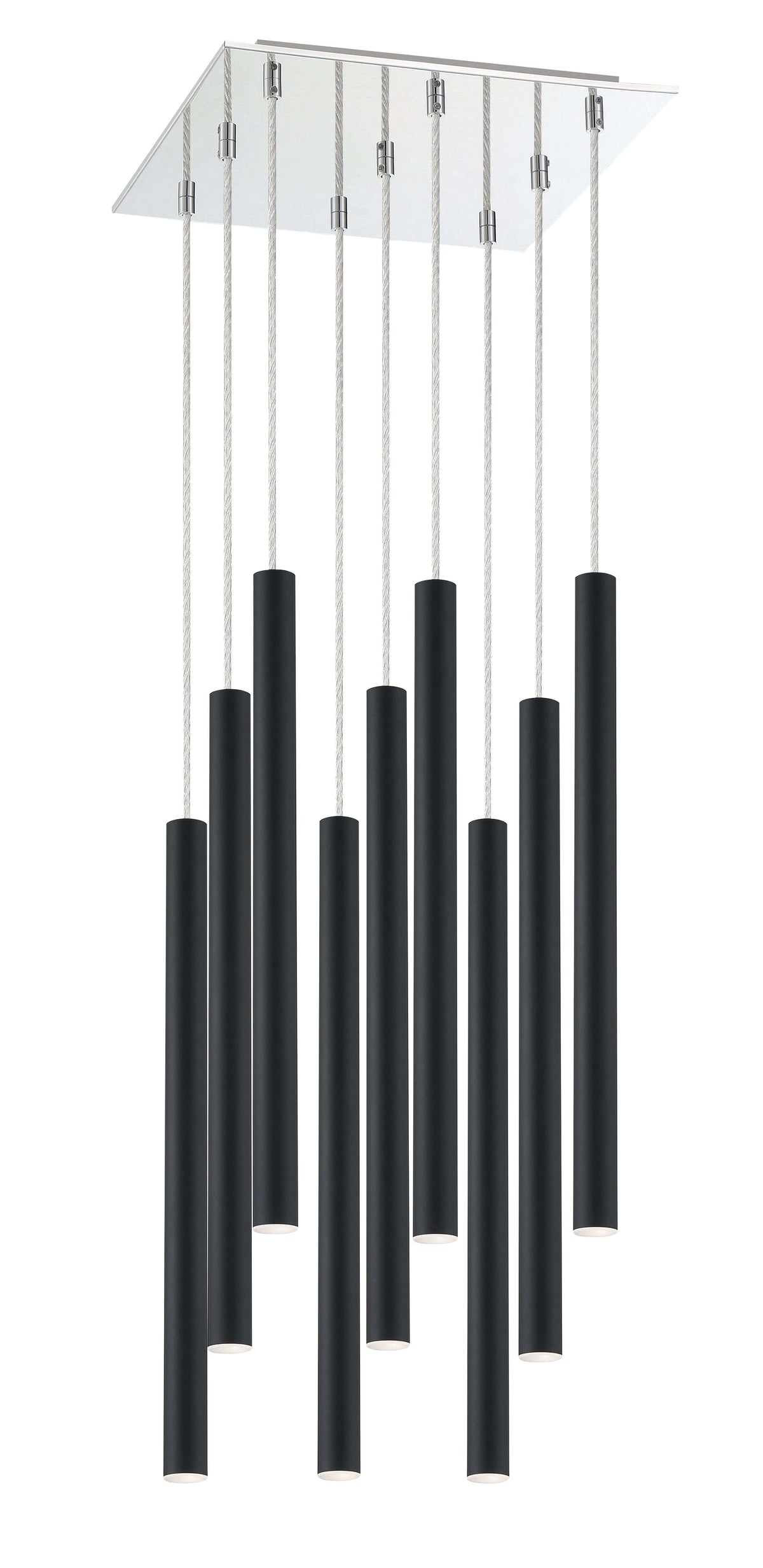 Forest LED 9 Light Chandelier Chrome