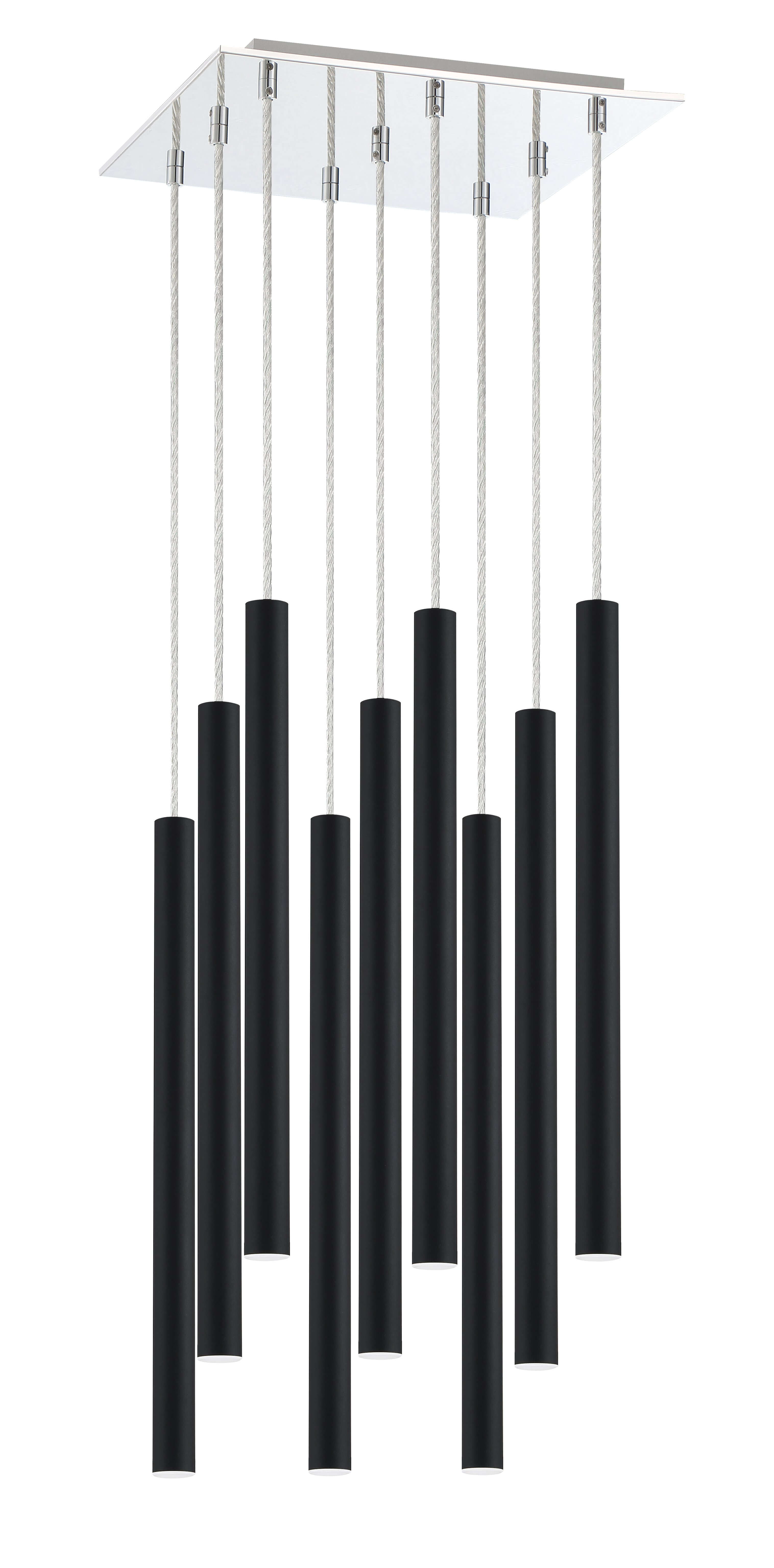Forest LED 9 Light Chandelier Chrome