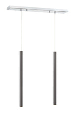 Forest LED 2 Light Linear Chandelier Chrome