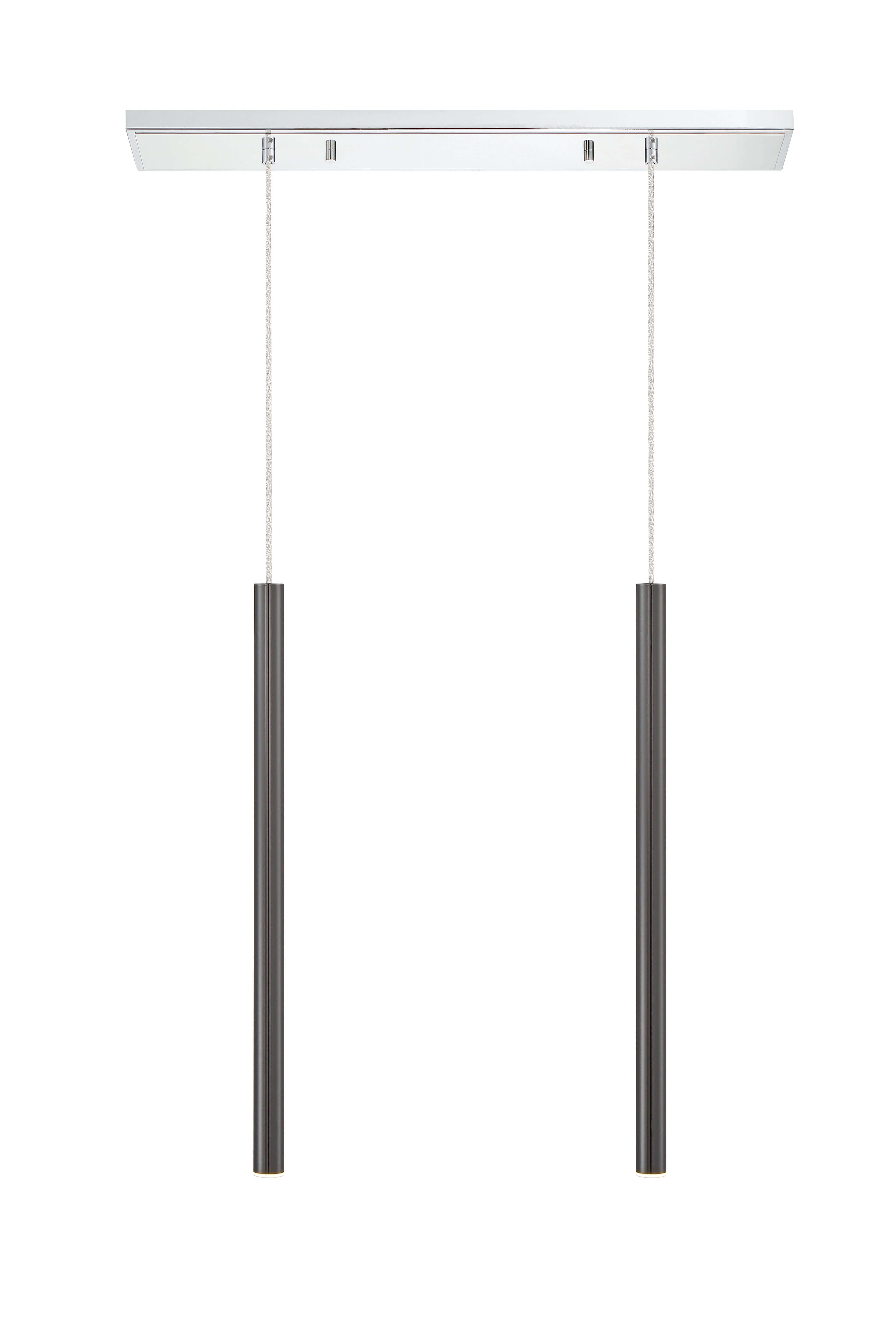 Forest LED 2 Light Linear Chandelier Chrome