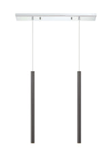 Forest LED 2 Light Linear Chandelier Chrome
