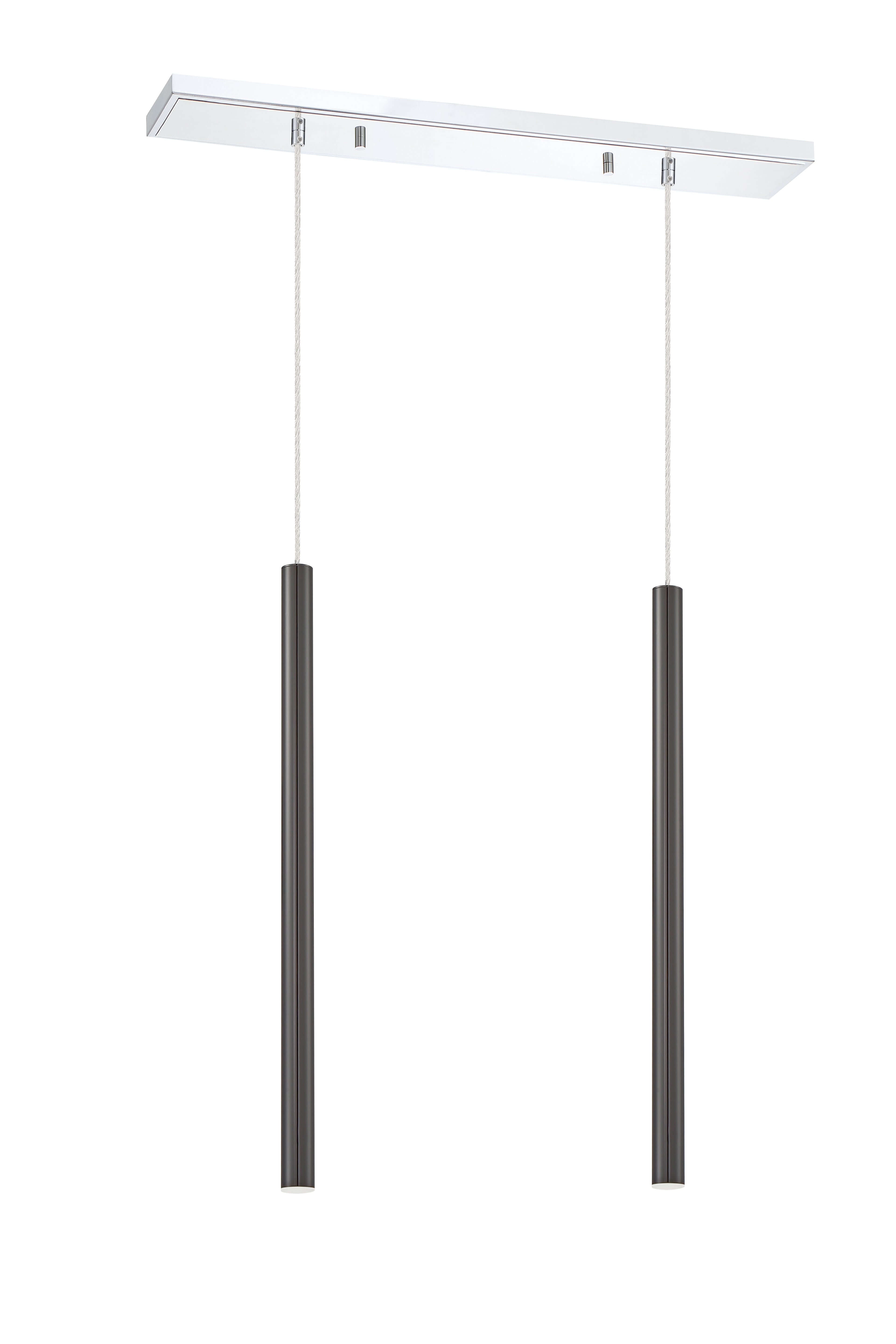 Forest LED 2 Light Linear Chandelier Chrome
